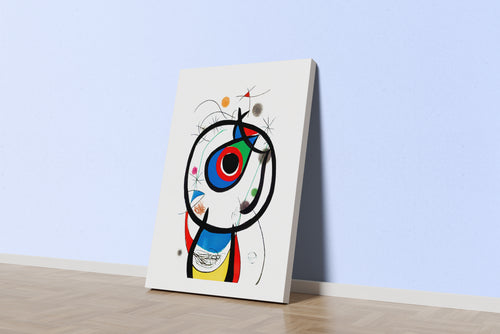 Joan Miró Renkli Soyut Figür Kanvas Tablo