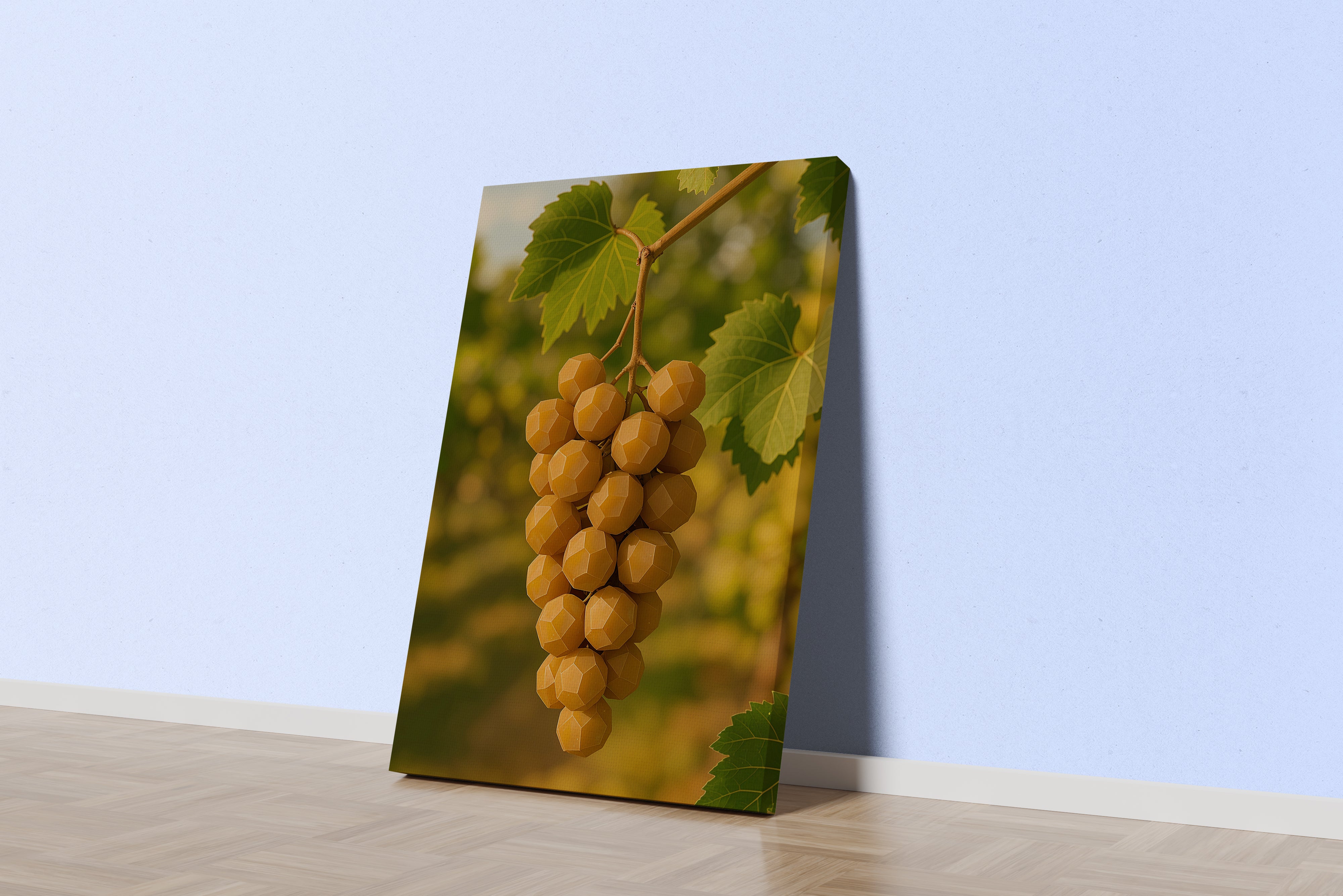 ai creation, polygon orange grapes, ai art, art, kanvas tablo