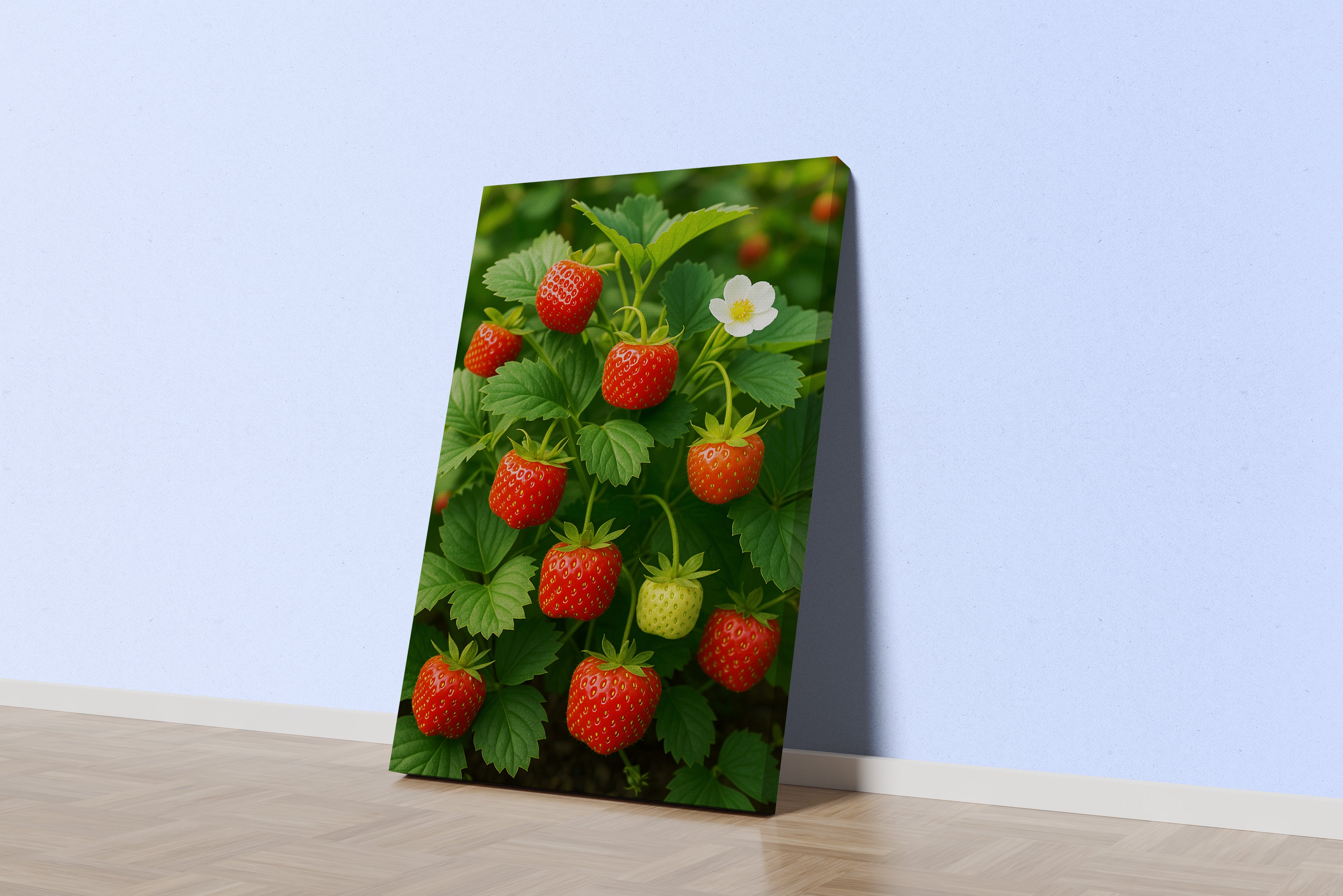 ai creation, square strawberries, ai art, art, kanvas tablo