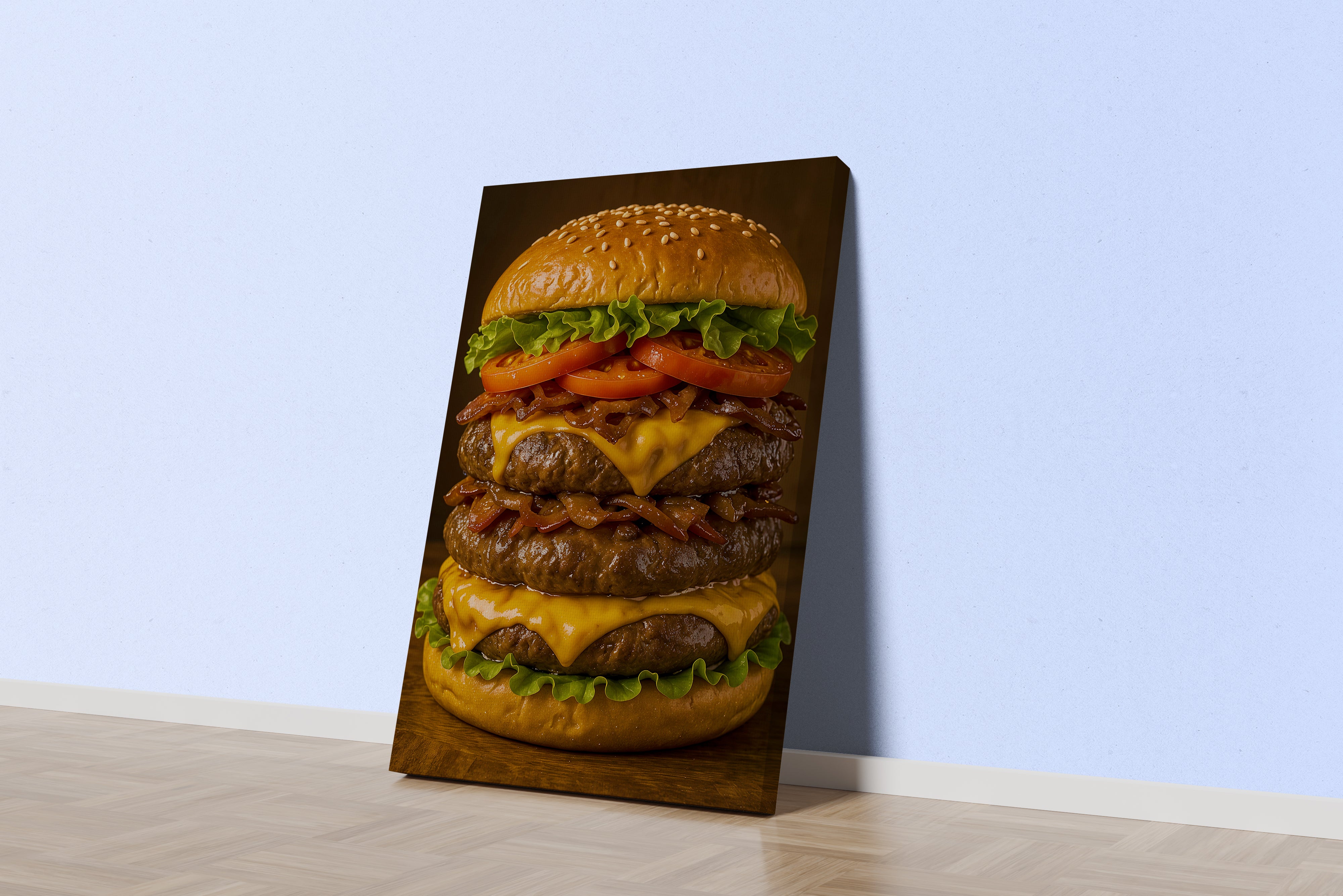 ai creation, triple whopper, ai art, art, kanvas tablo