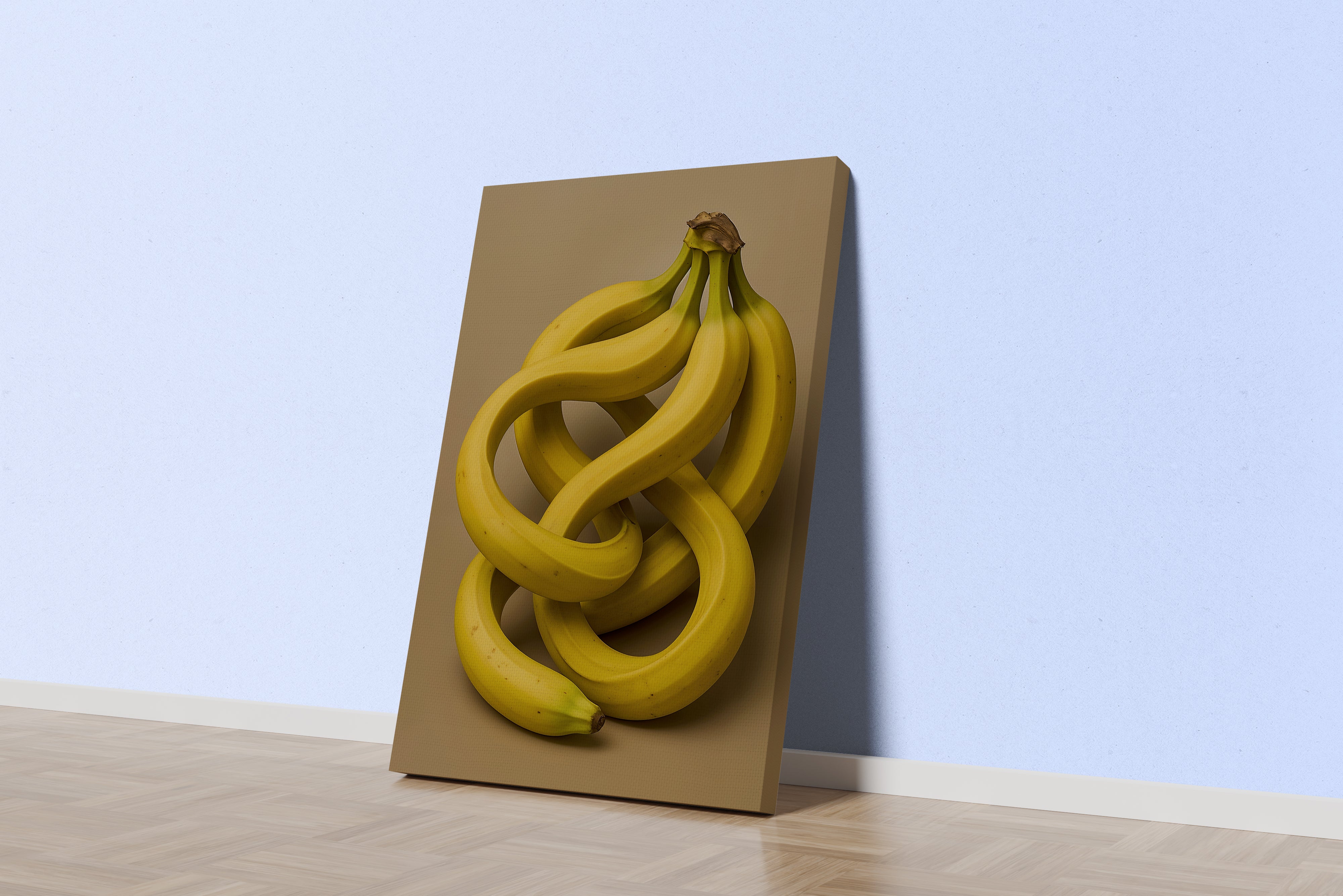 ai creation, intertwined banana, ai art, art, kanvas tablo