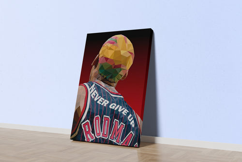 never give up, dennis rodman, sport, kanvas tablo