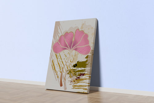 flower motif, pink, art, kanvas tablo