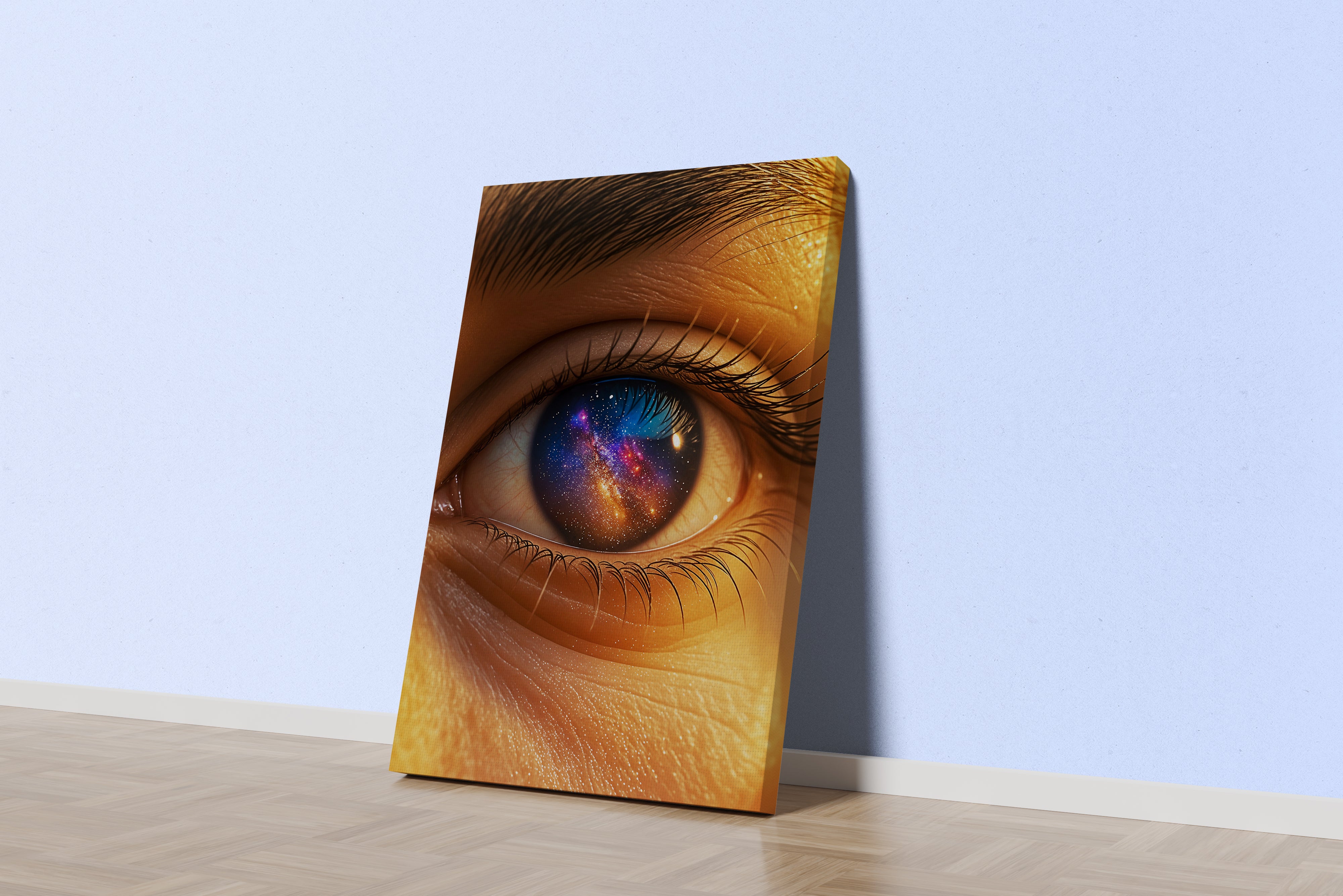 ai creation, universe on eyes, ai art, art, kanvas tablo