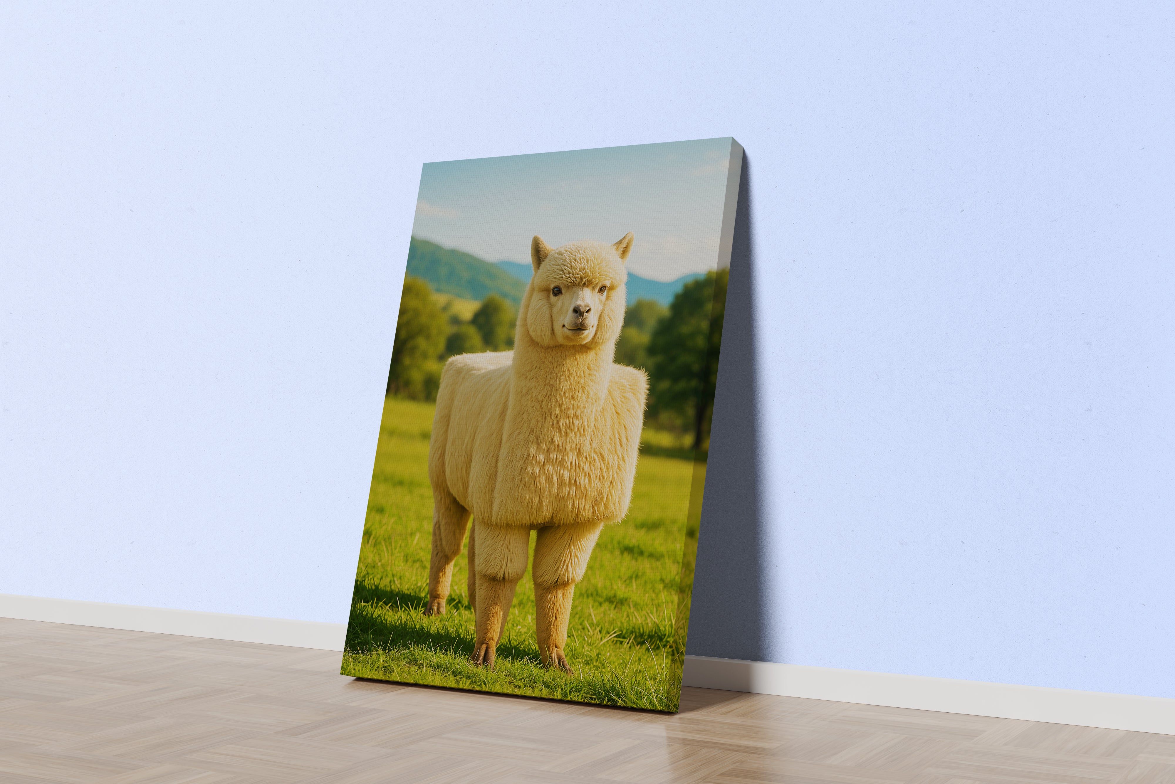 ai creation, rectangular sheep, ai art, art, kanvas tablo