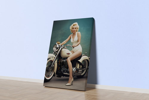 pop art, sanat, marilyn monroe, art, motosiklet, model, kadın, kanvas tablo