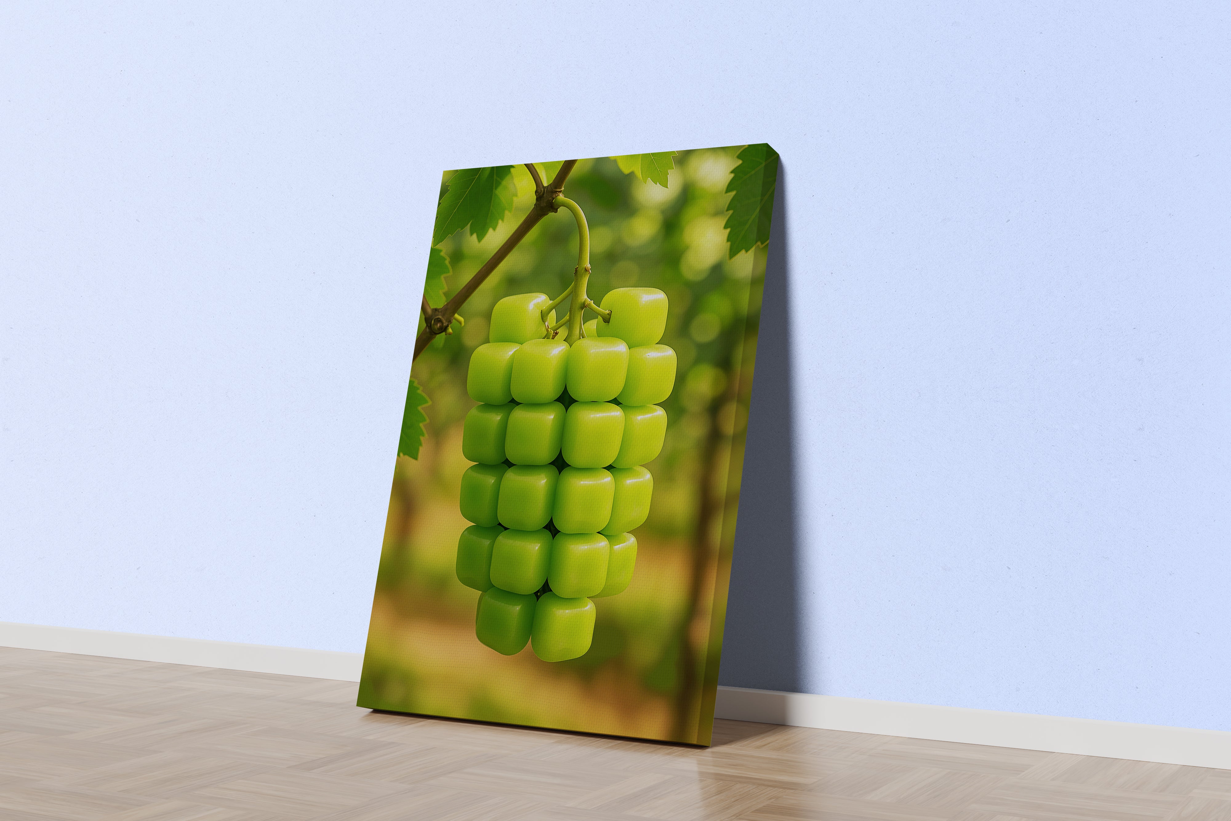 ai creation, green cube grapes, ai art, art, kanvas tablo