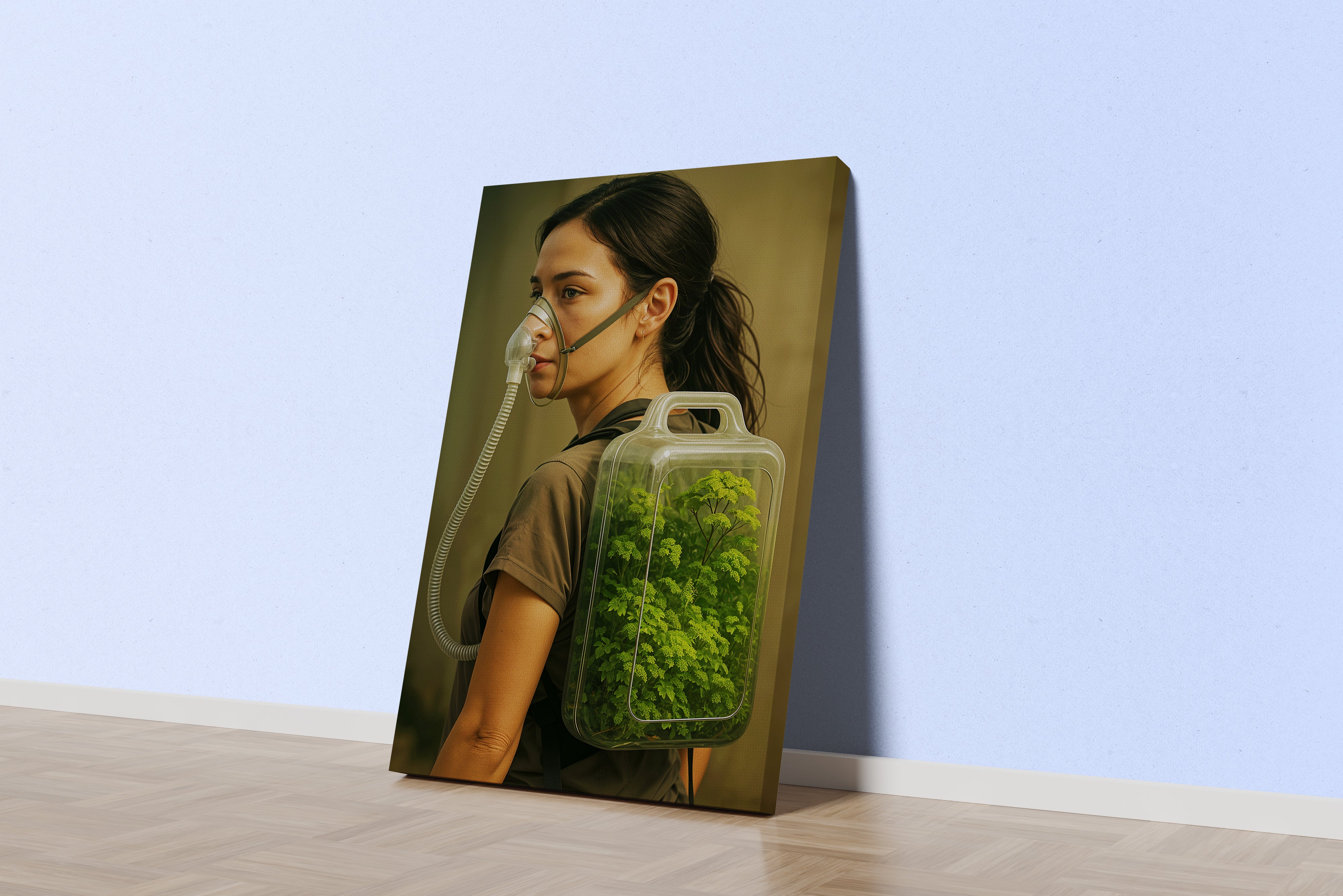 ai creation, portable oxygen, ai art, art, kanvas tablo
