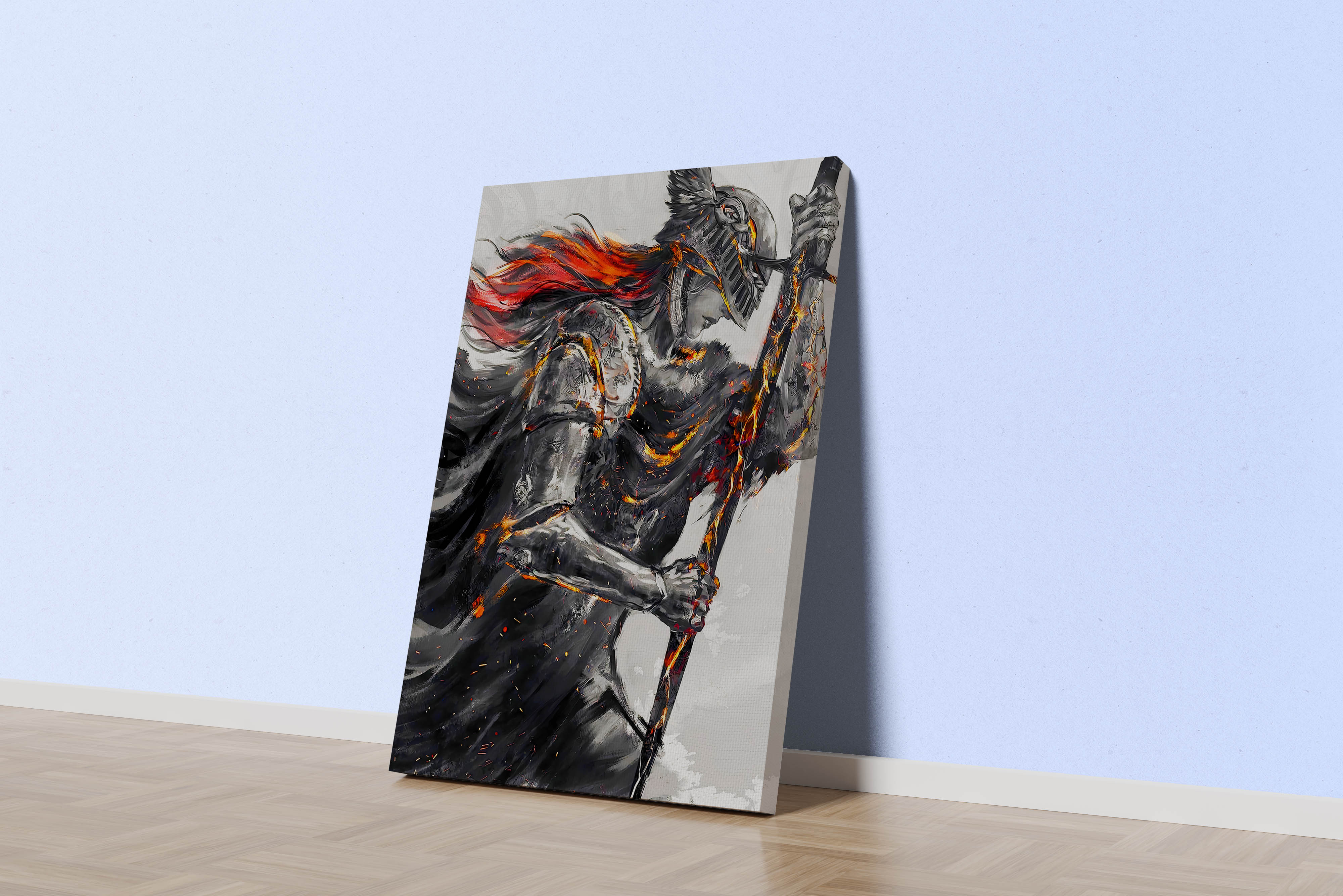 pc game, elden ring model 6, art, kanvas tablo