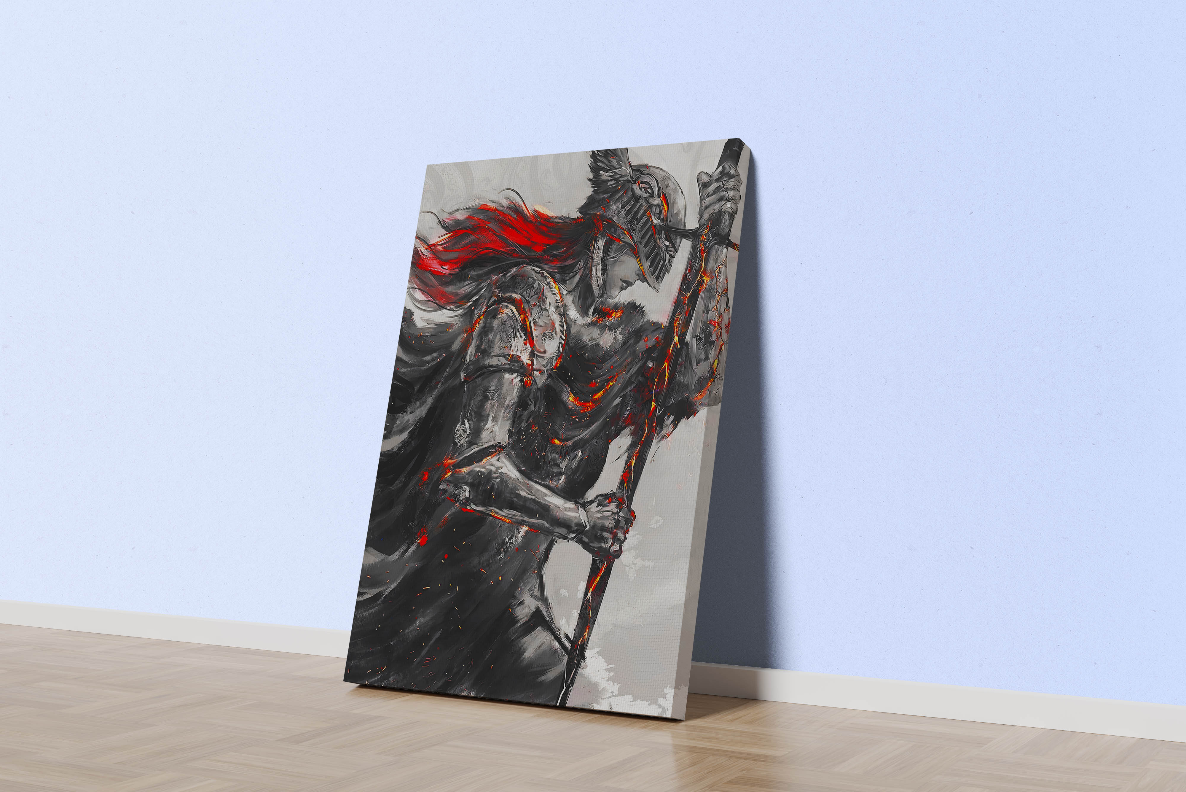 pc game, elden ring model 1, art, kanvas tablo