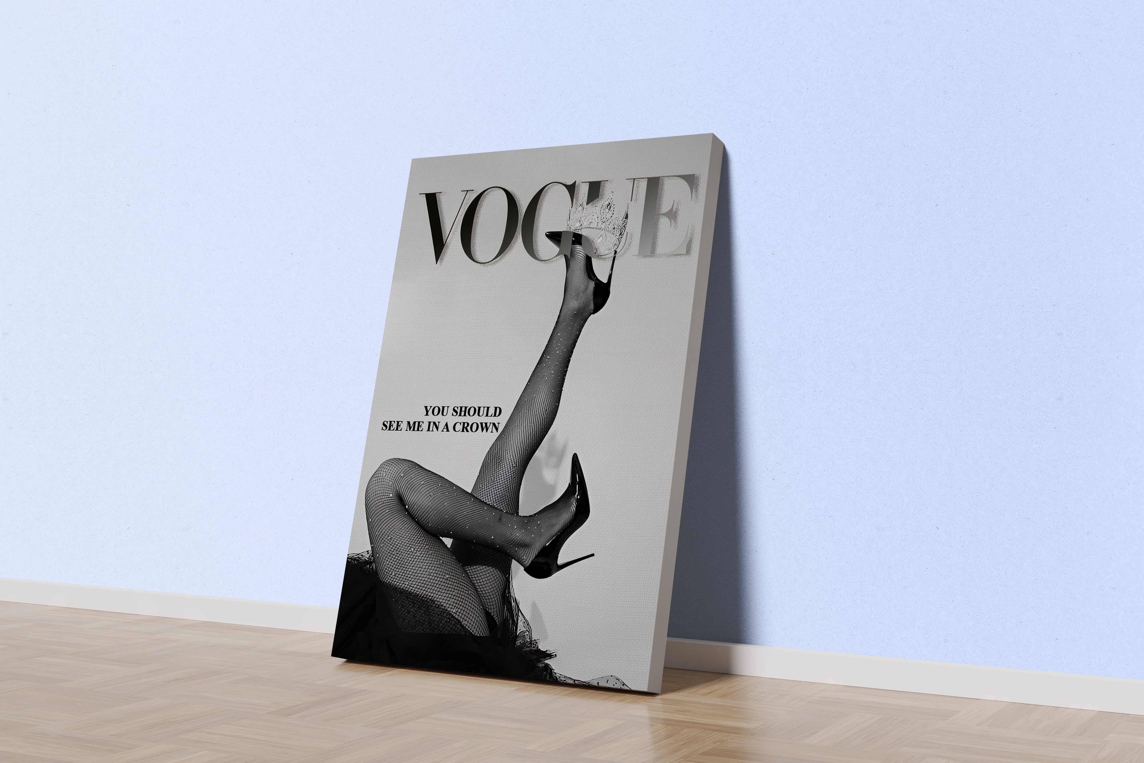 you should see me in a crown, vogue, sanat, art, model, kadın, kanvas tablo