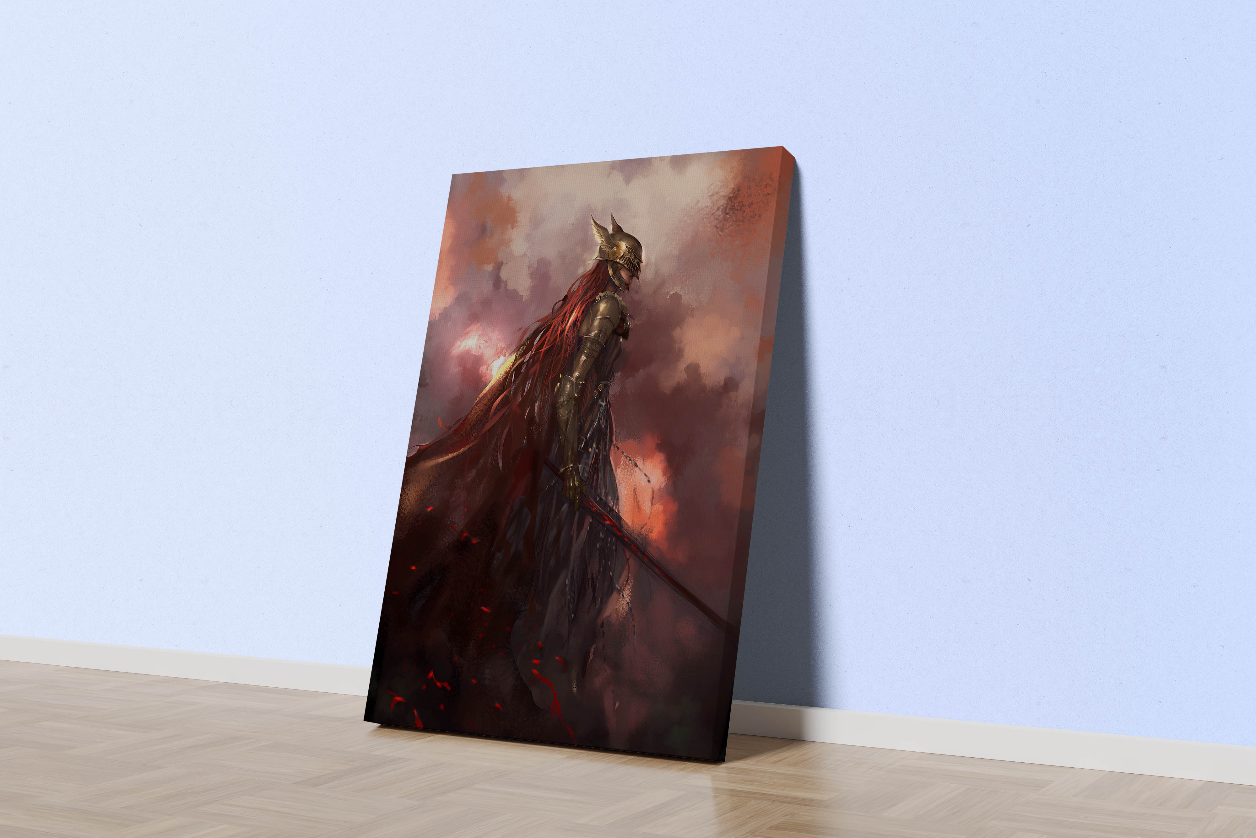 pc game, elden ring model 2, art, kanvas tablo