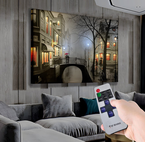 Sisli Köprü – Uzaktan Kumandalı LED Işıklı Kanvas Tablo
