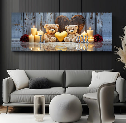 Led Işıklı Uzaktan Kumandalı Oda Mumları Model 4 Kanvas Tablo