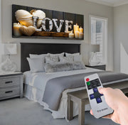 Led Işıklı Uzaktan Kumandalı Oda Mumları Model 7 Kanvas Tablo