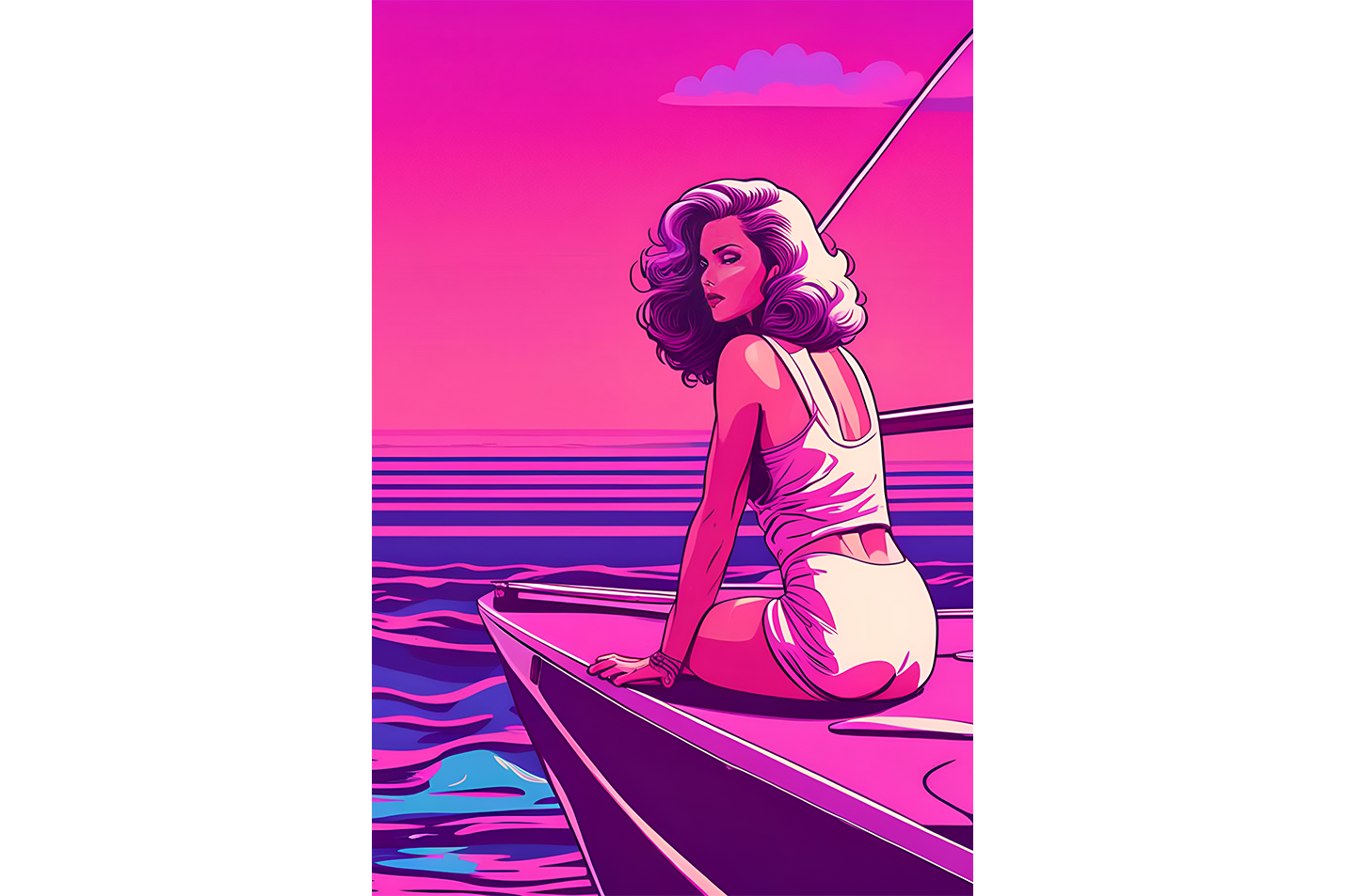 retrowave vogue, pop art, beauty, art, kanvas tablo