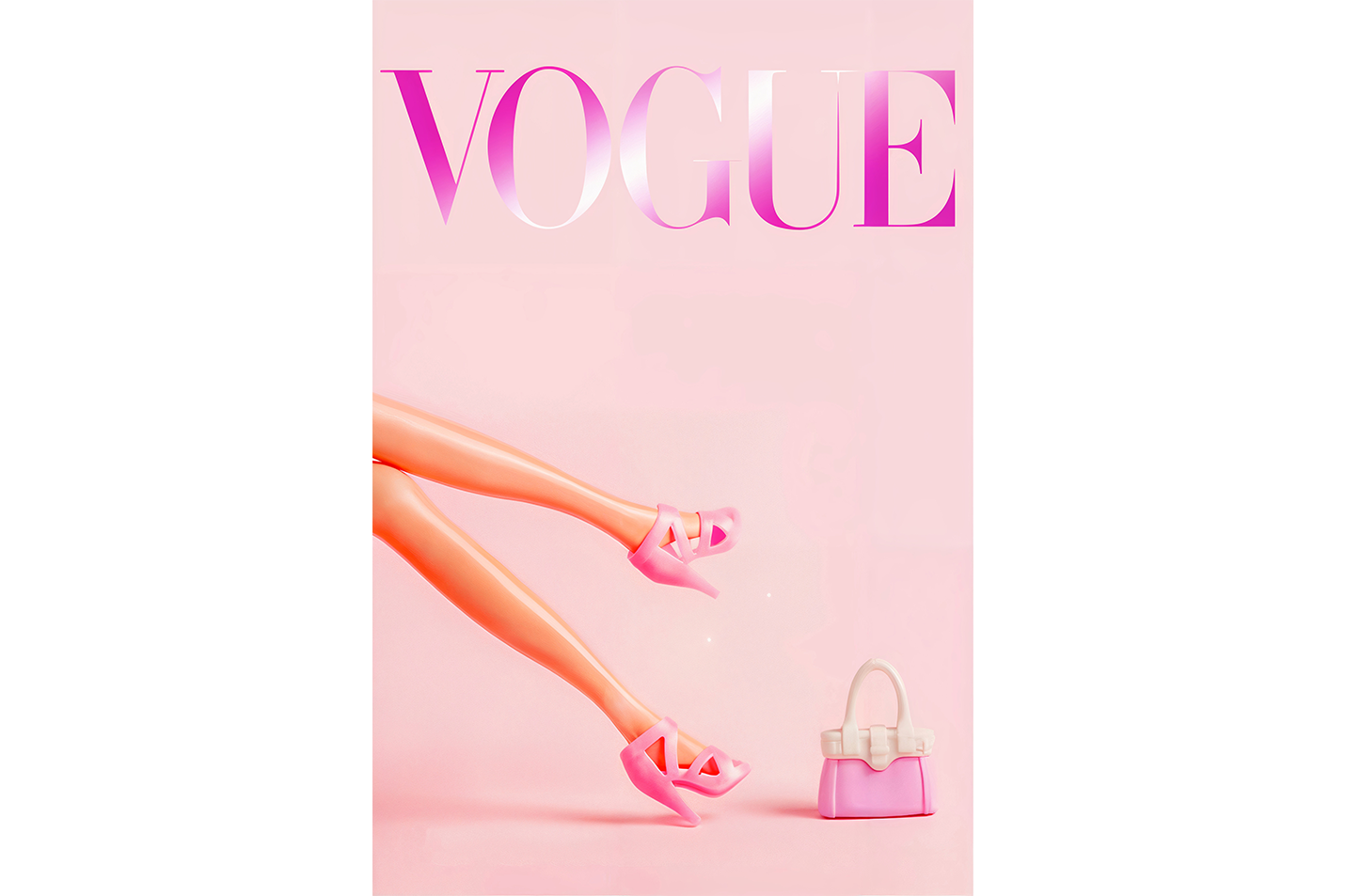 barbie effect vogue, art, kanvas tablo