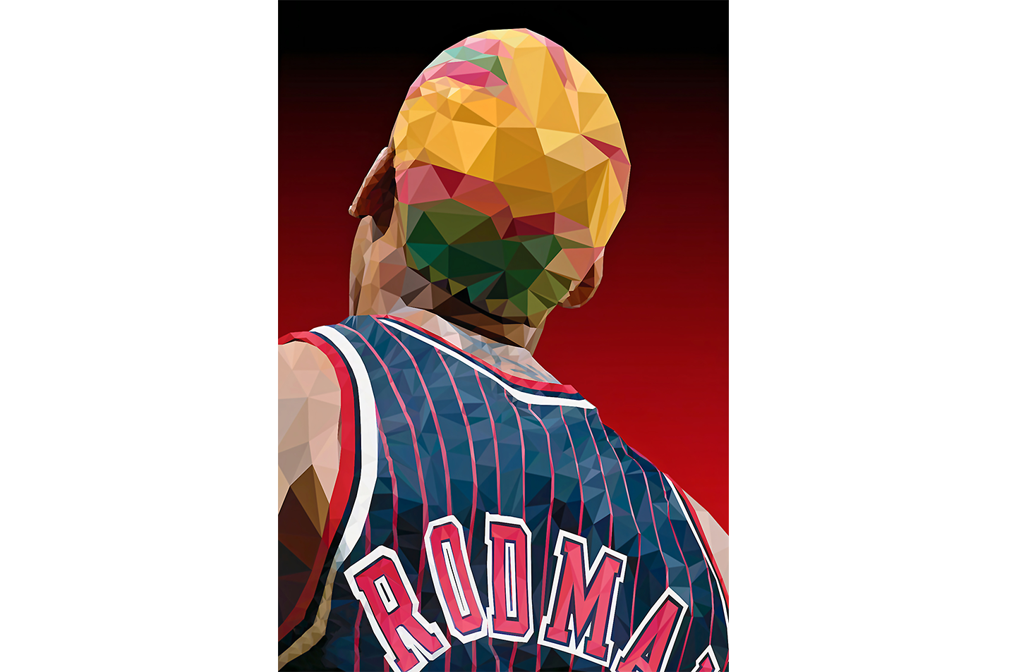 head model 1, dennis rodman, sport, kanvas tablo