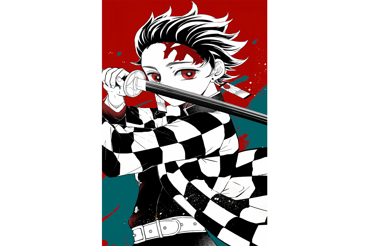demon slayer model 18, series, anime, gaming art, art, kanvas tablo