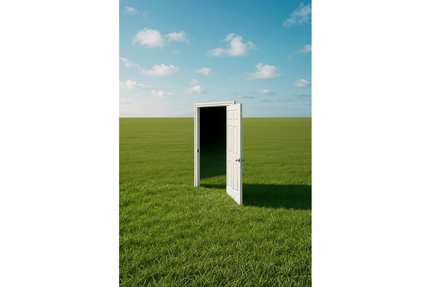 ai creation, a door opening into the void in a windows themed view, ai art, art, kanvas tablo