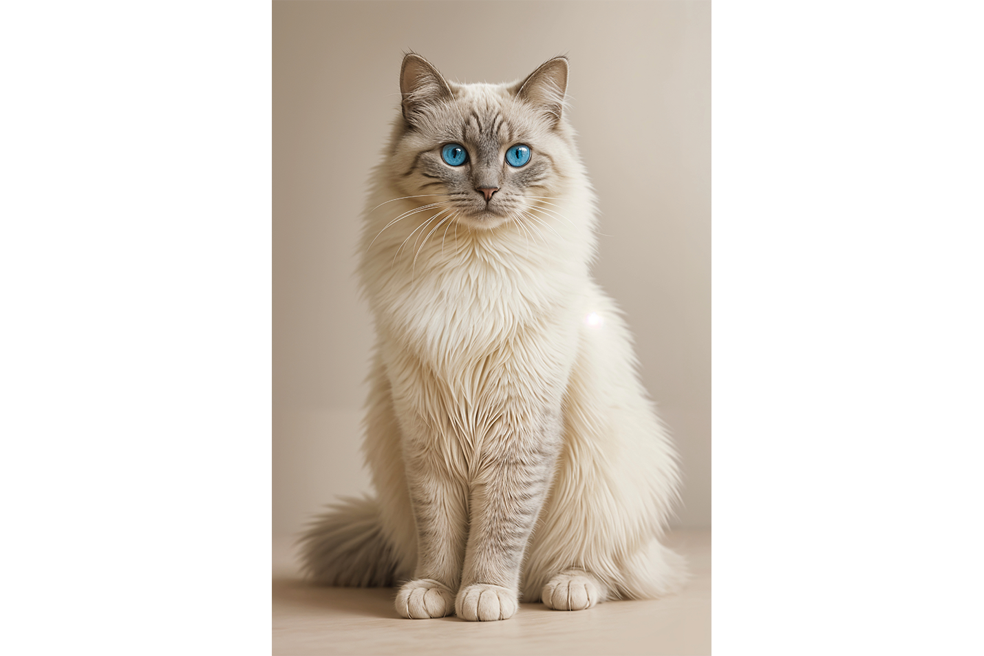 ai creation, calm blue-eyed cat, pet, ai art, art, kanvas tablo