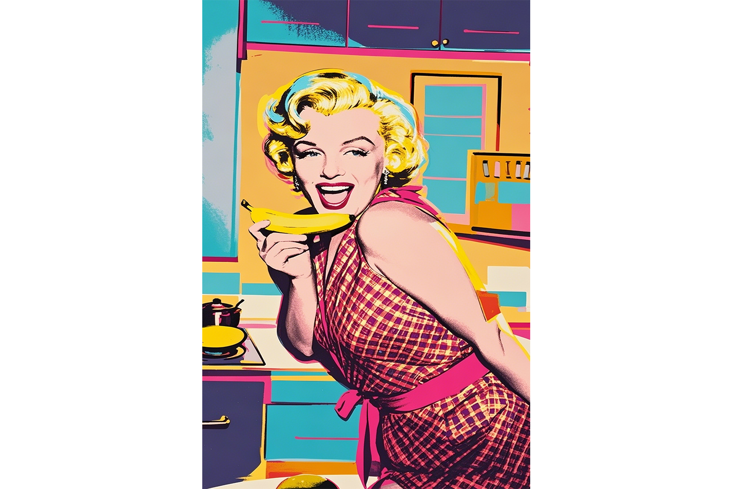 ai creation, Marilyn Monroe, pop art, ai art, art, kanvas tablo