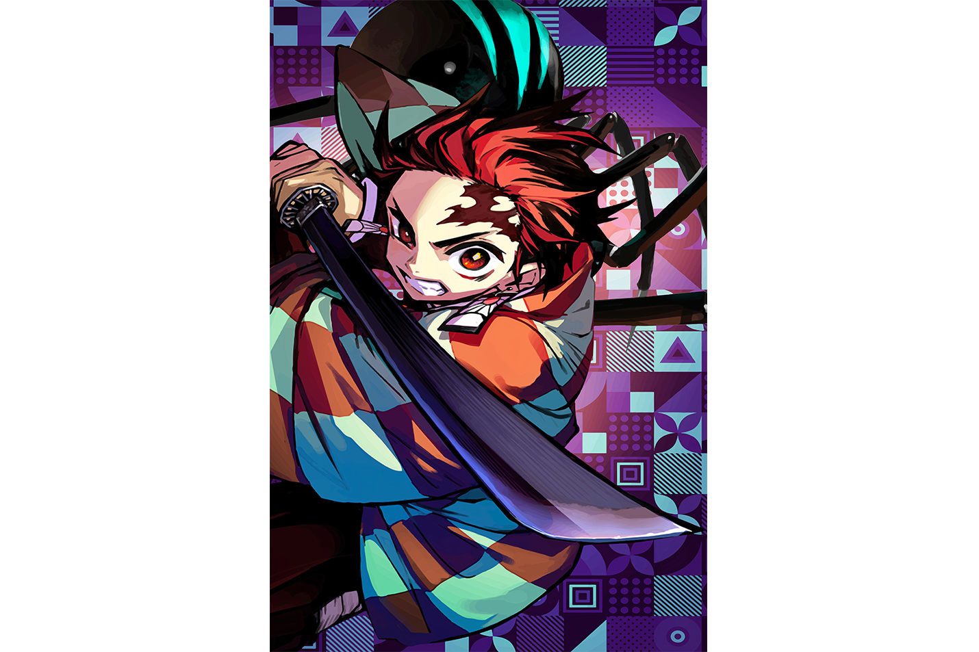 demon slayer model 12, series, anime, gaming art, art, kanvas tablo