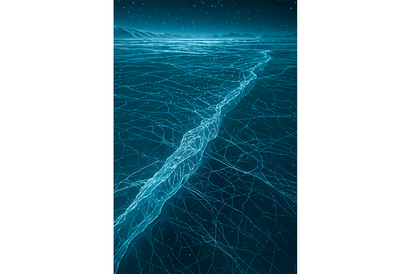 ai creation, time spiral with blue neons, ai art, art, kanvas tablo