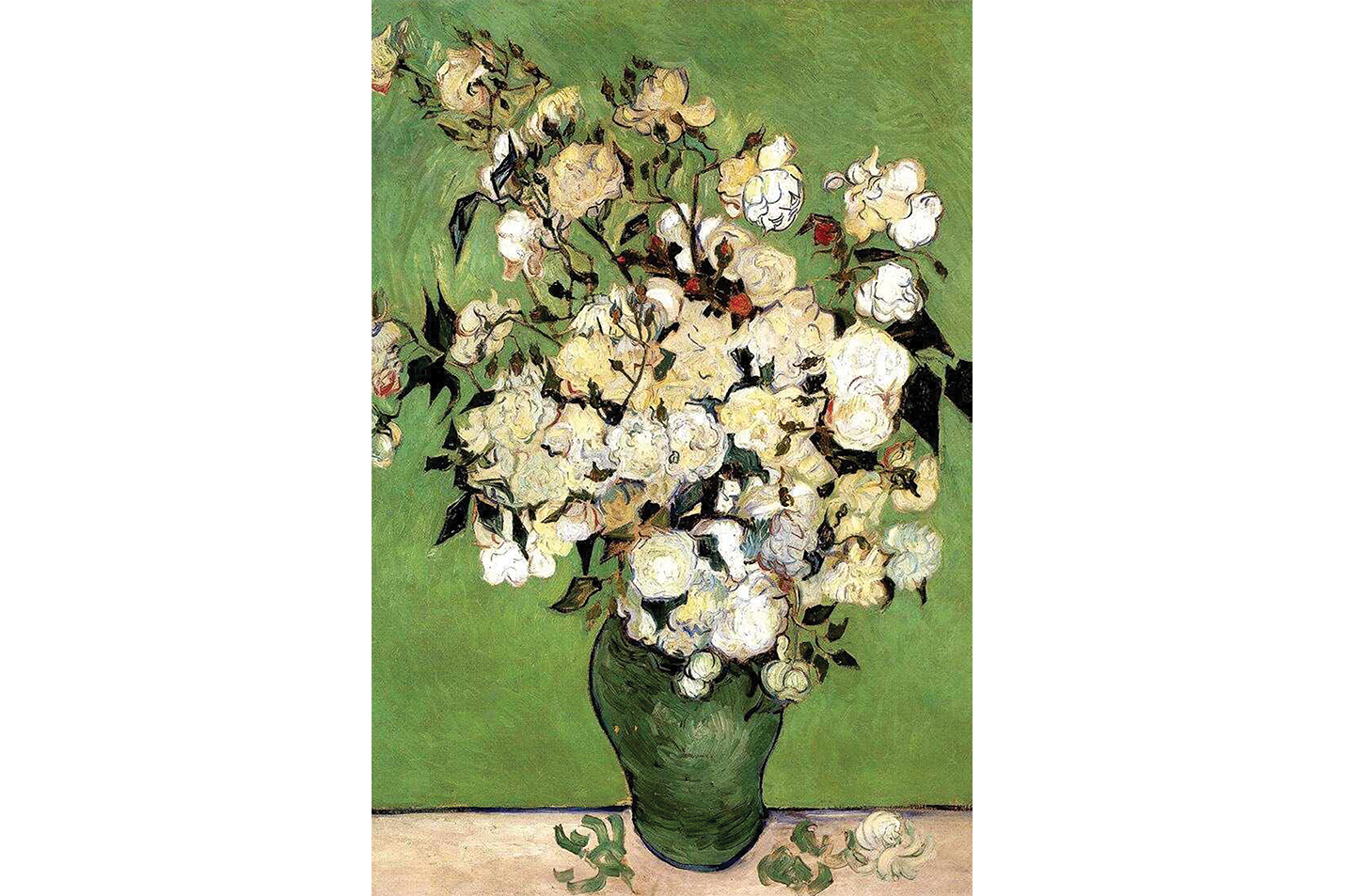 Vincent van Gogh Beyaz Güller Vazoda Kanvas Tablo