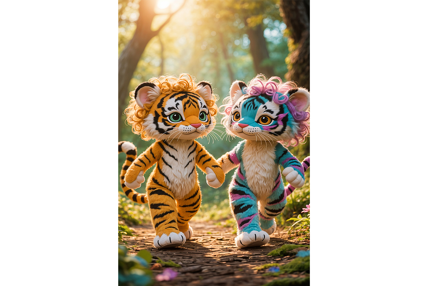 ai creation, baby doll model 5, kid, tiger, ai art, art, kanvas tablo