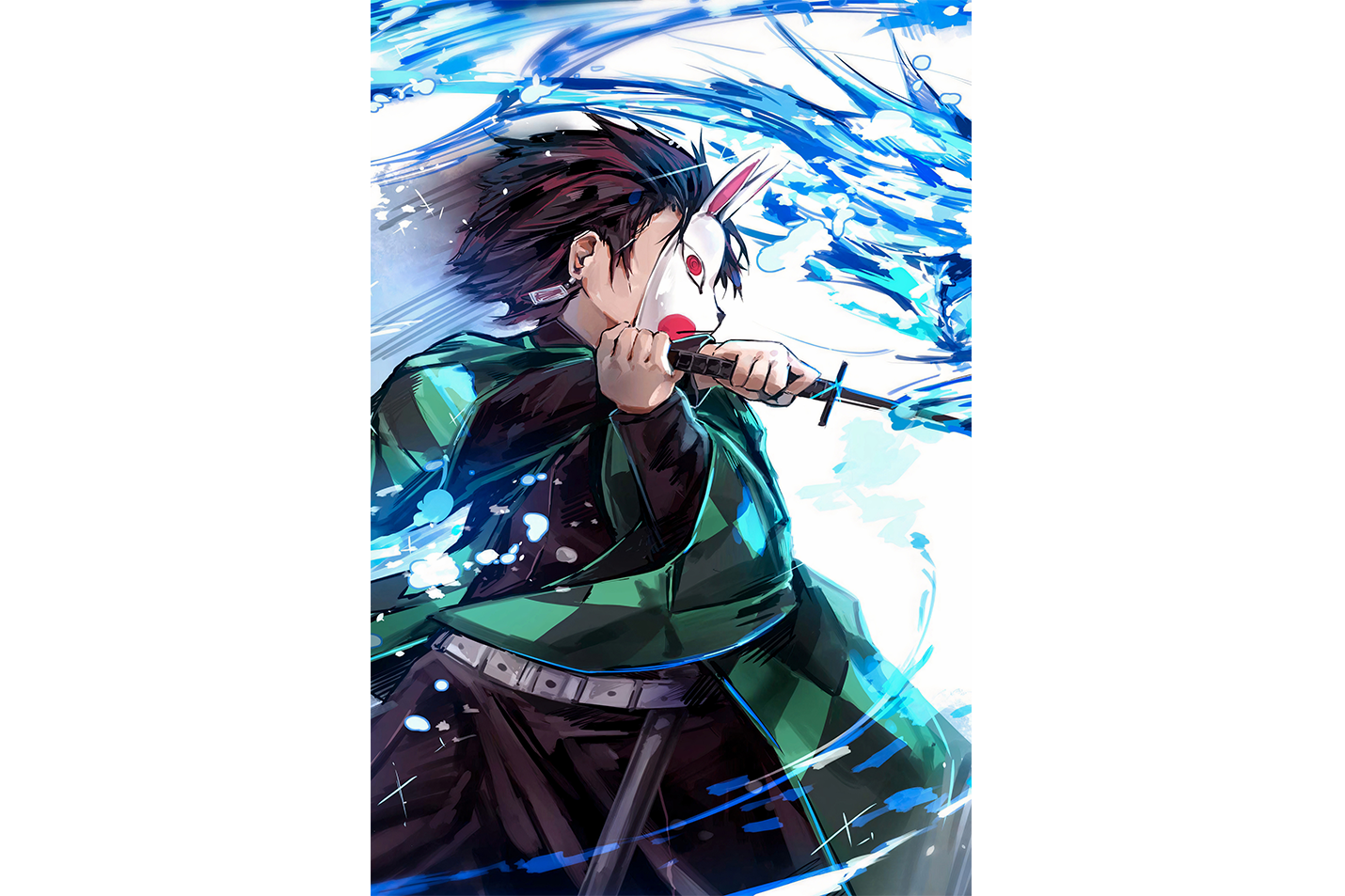 demon slayer model 6, series, anime, gaming art, art, kanvas tablo