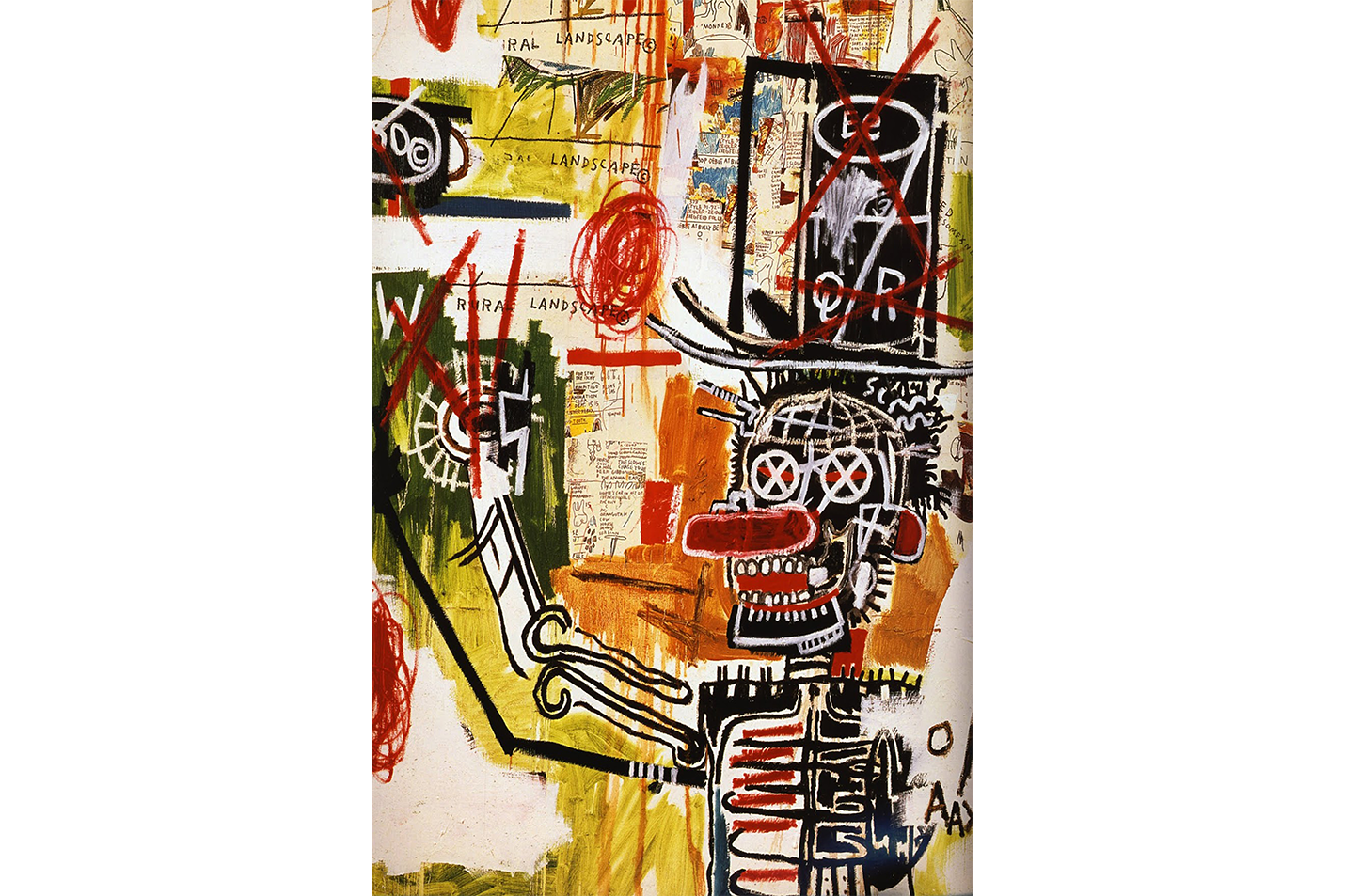 Jean-Michel Basquiat Rural Landscape Sokak Sanatı Kanvas Tablo