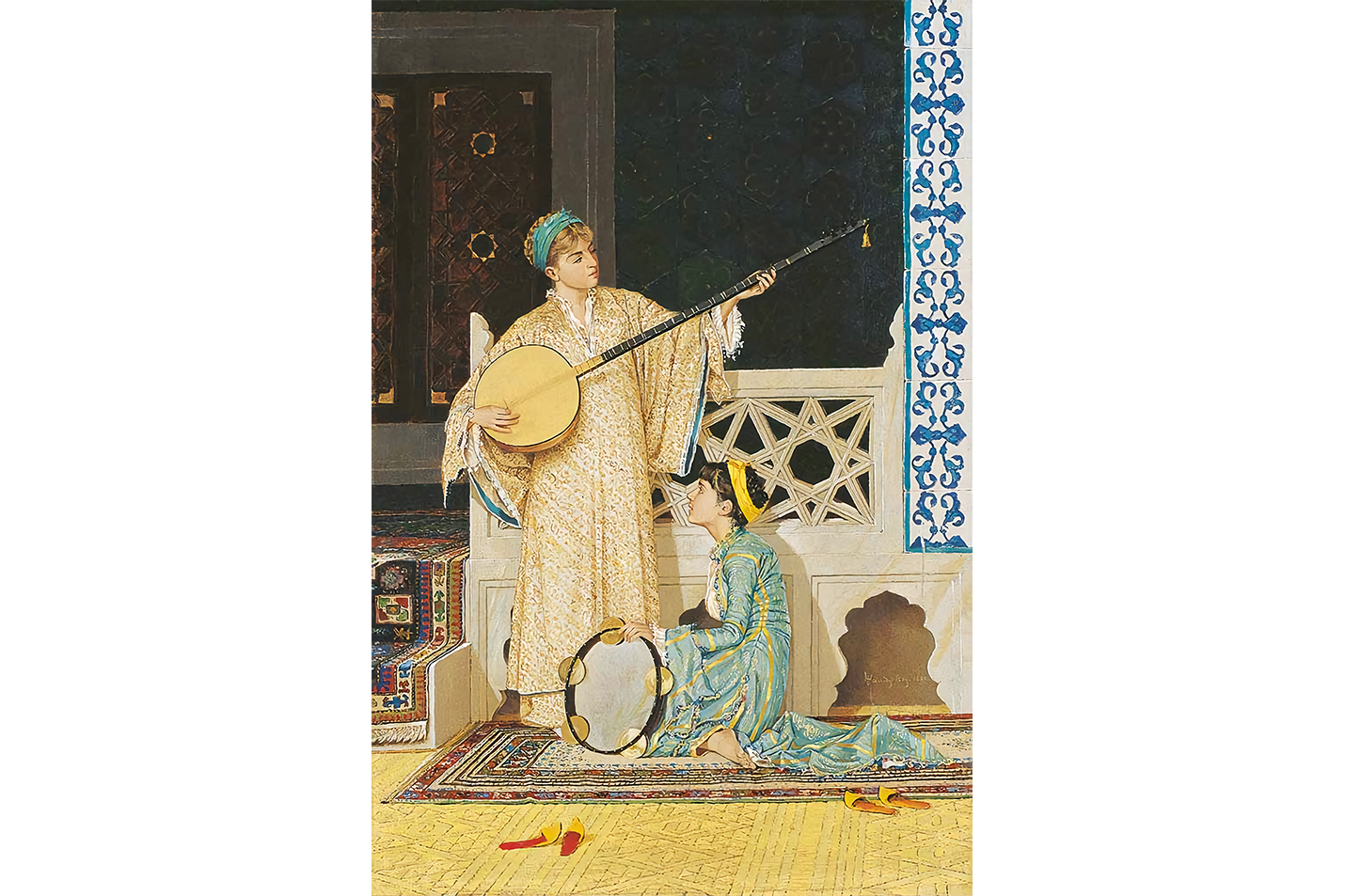 Jean-Léon Gérôme Türk Müziği Sahnesi Kanvas Tablo