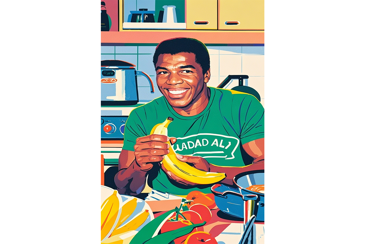 ai creation, Muhammad Ali, pop art, ai art, art, kanvas tablo