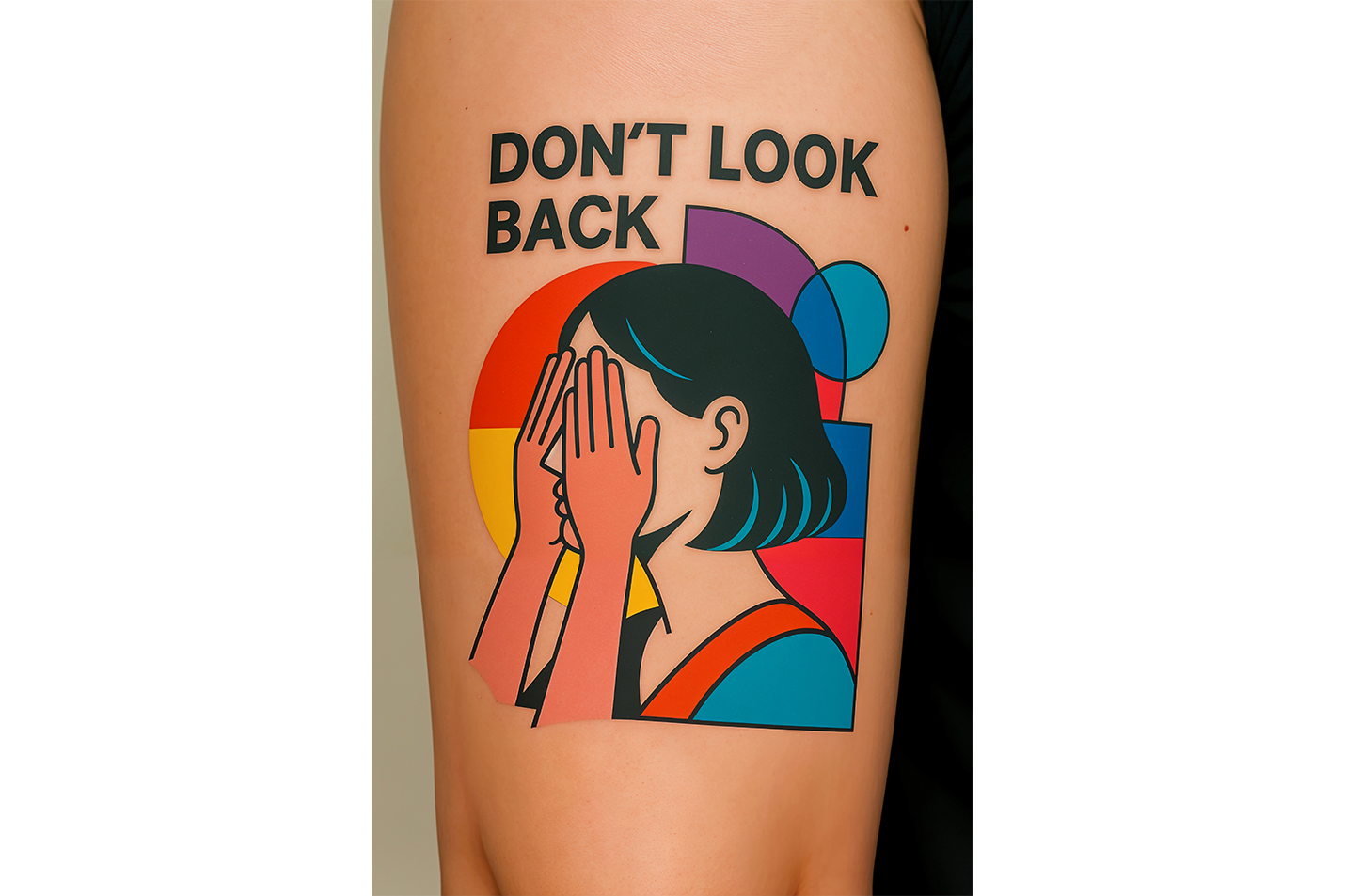 ai creation, dont look back, quote, ai art, art, kanvas tablo