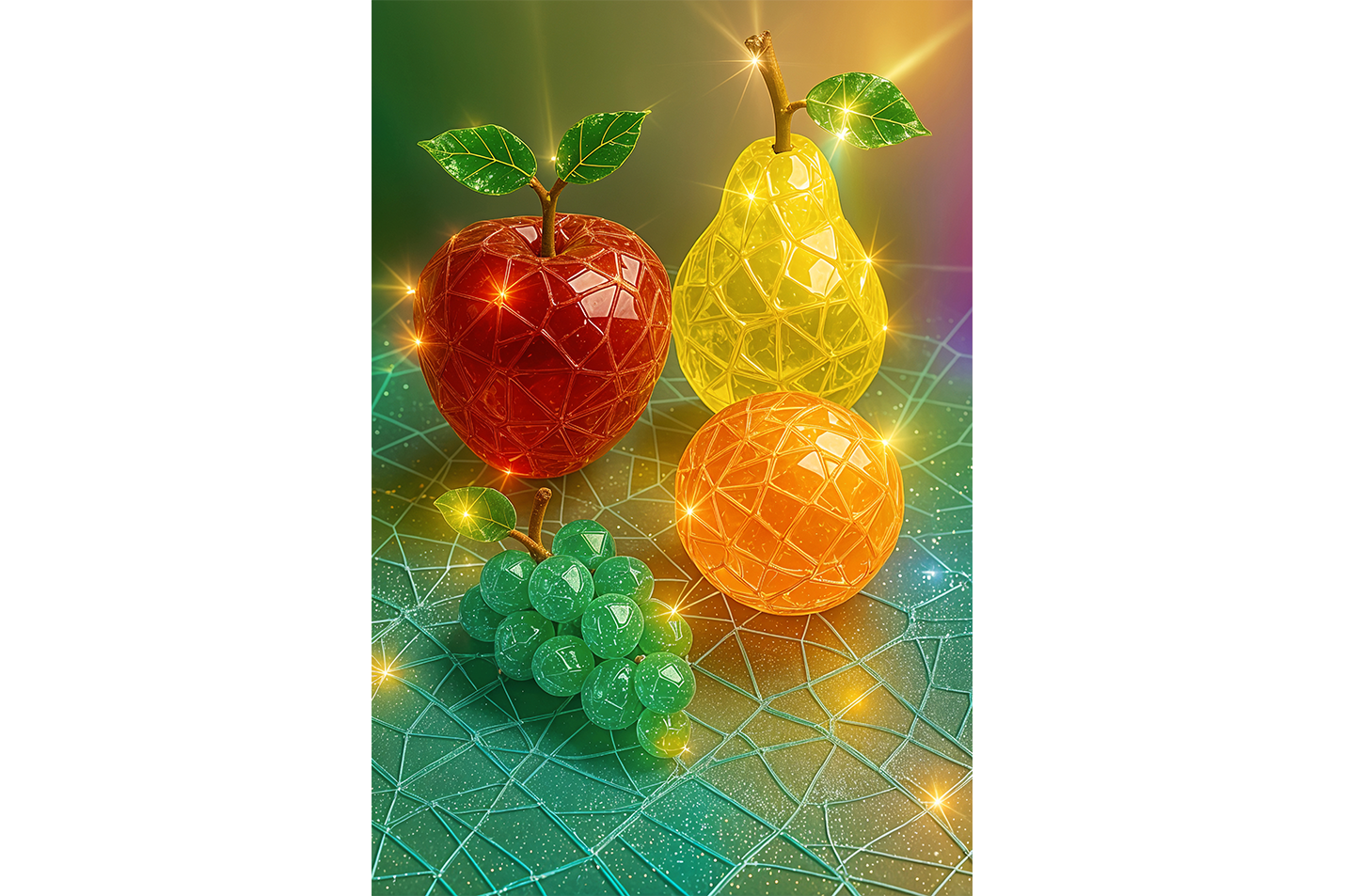 ai creation, crystallized fruits, ai art, art, kanvas tablo