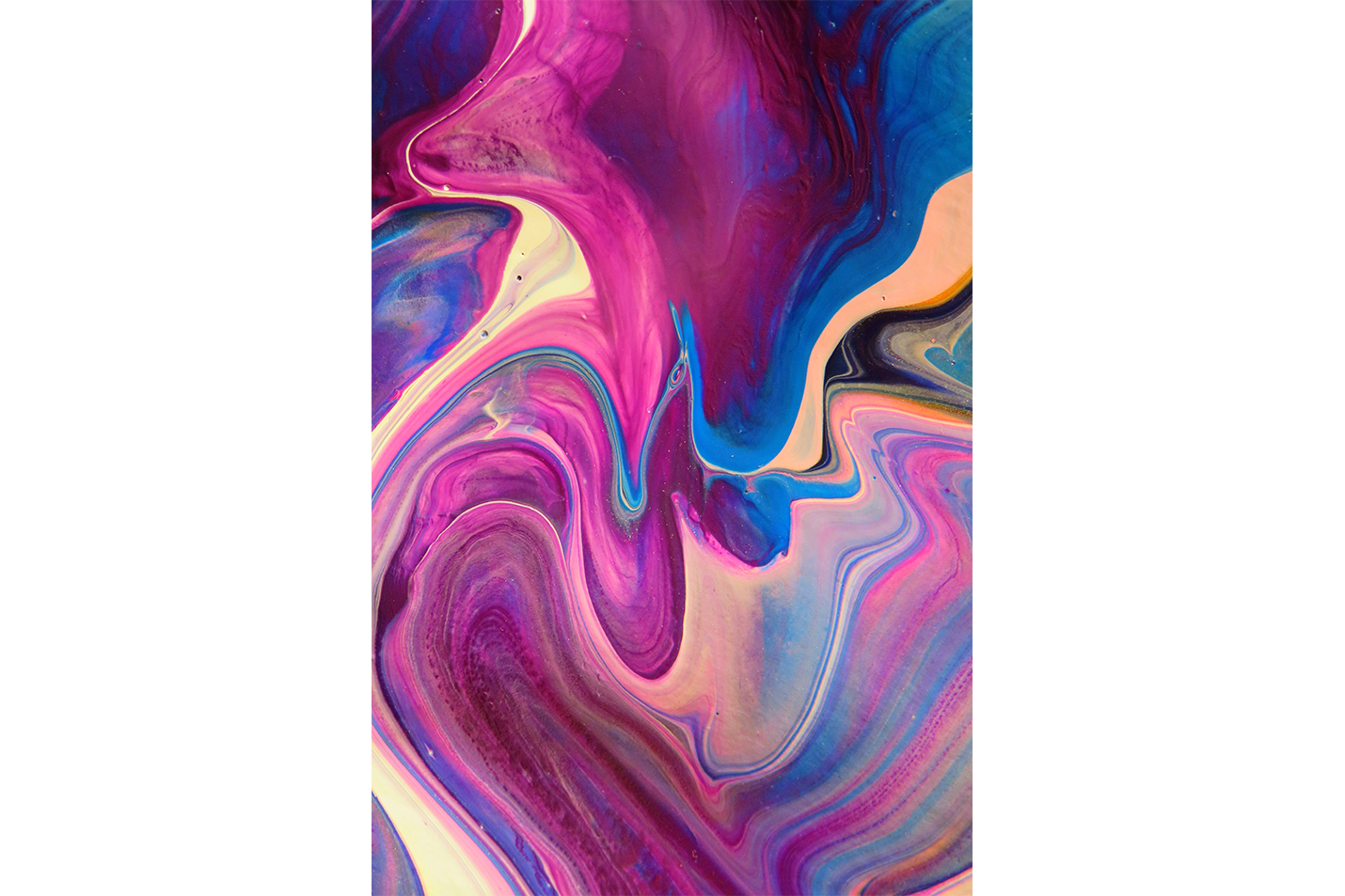 a beautiful fluid art abstract with mesmerizing swirls of purple, pink and blue paint, abstract, art, kanvas tablo