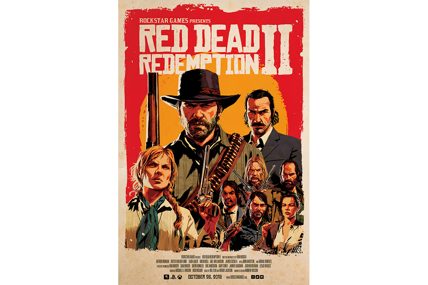 pc game, rdr 2 model 2, gaming art, art, kanvas tablo