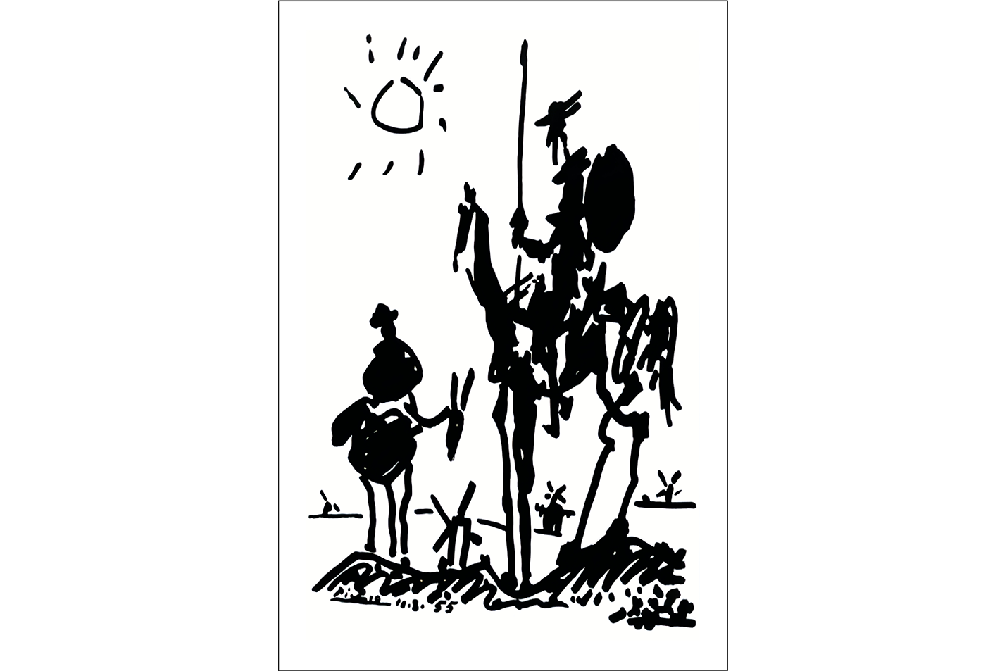 Pablo Picasso Don Kişot Eskiz Kanvas Tablo
