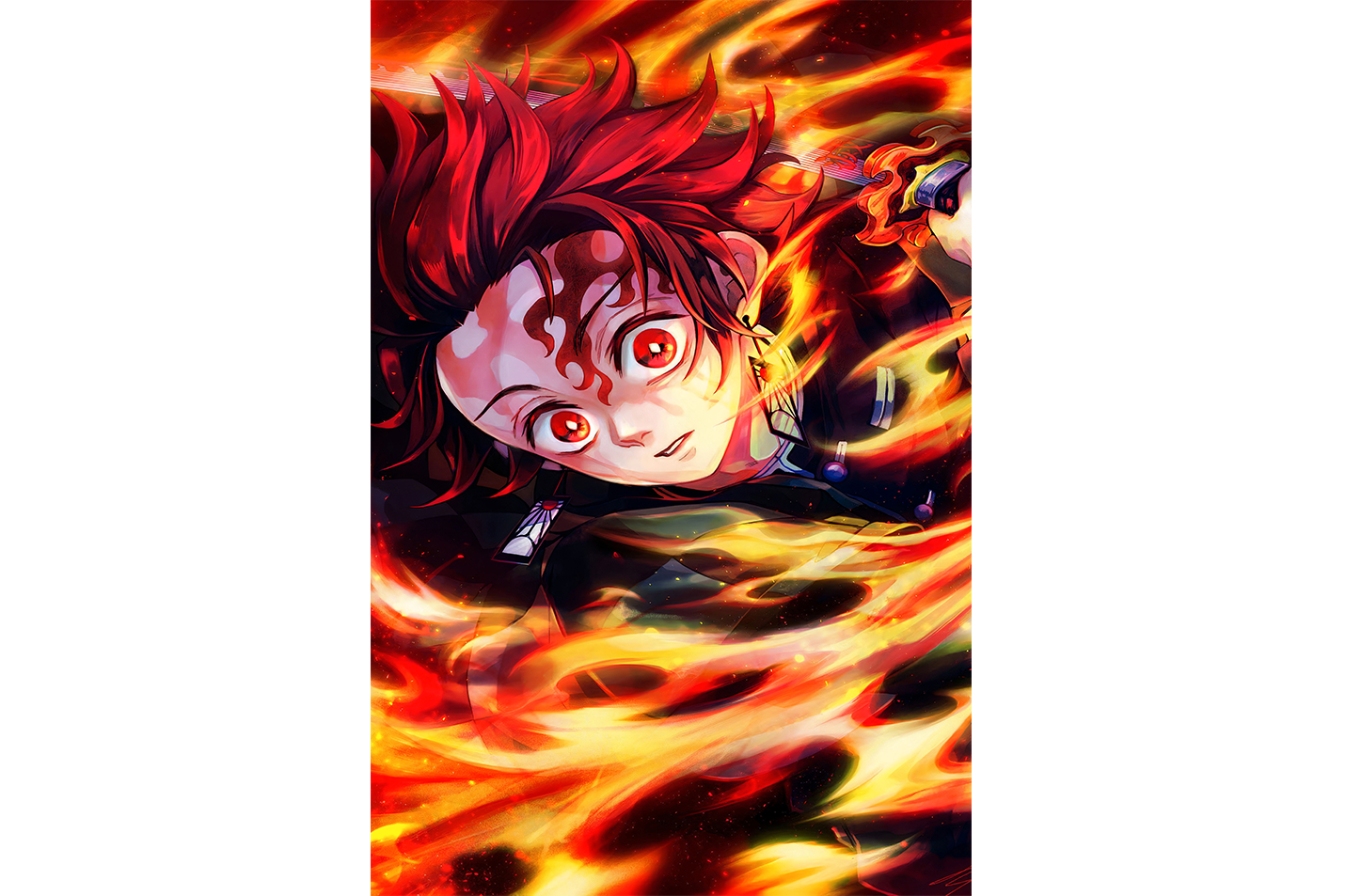 demon slayer model 7, series, anime, gaming art, art, kanvas tablo