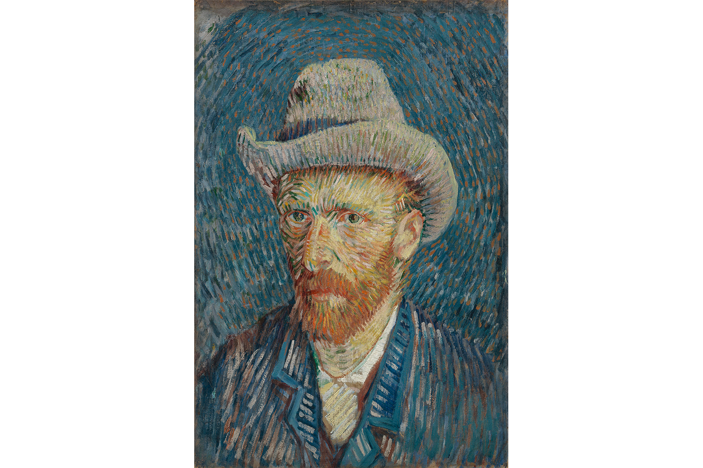Vincent Van Gogh Gri Keçe Şapkalı Otoportre Kanvas Tablo