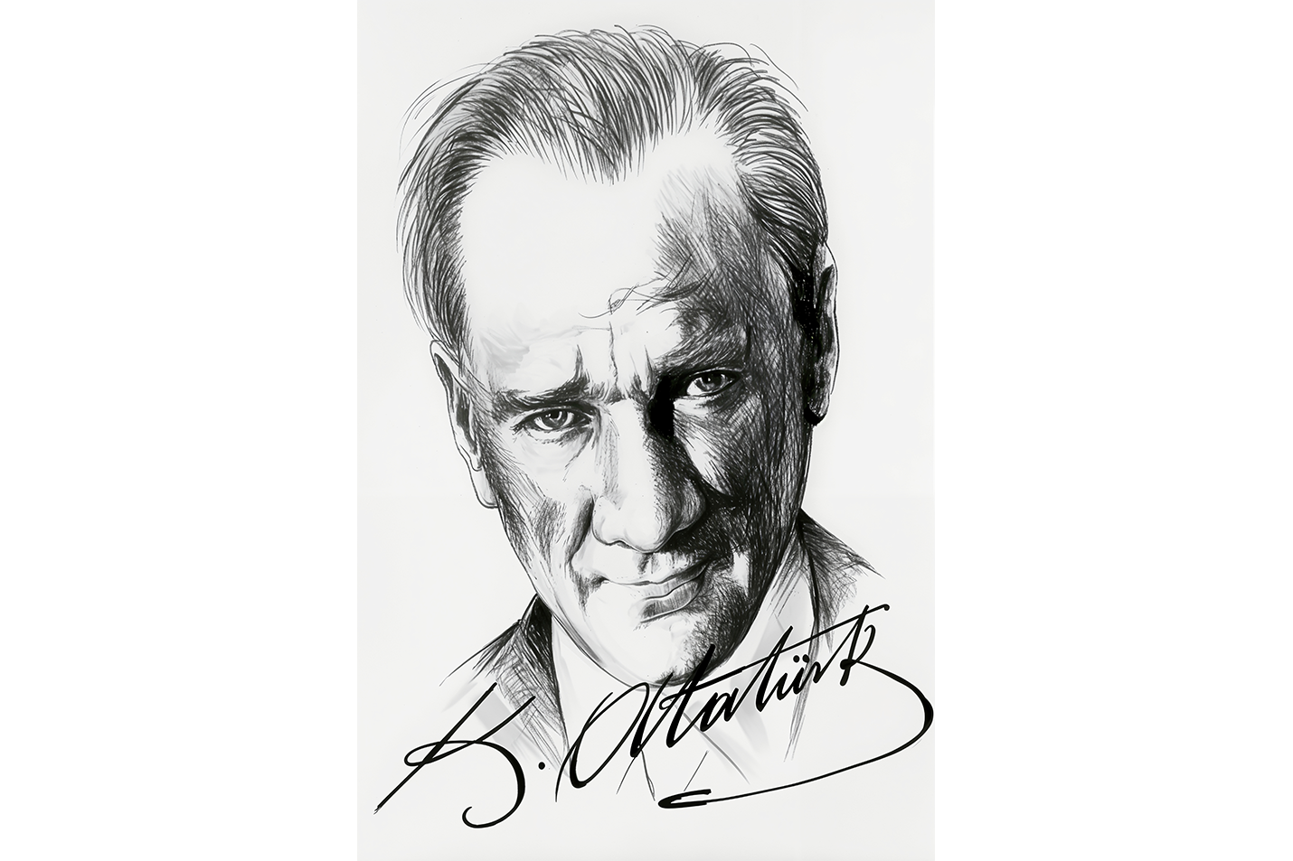 Atatürk portre model 3, art, kanvas tablo