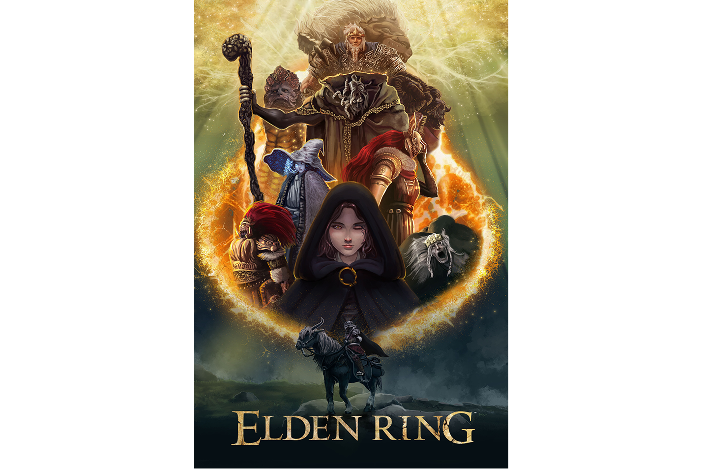 pc game, elden ring model 8, gaming art, art, kanvas tablo