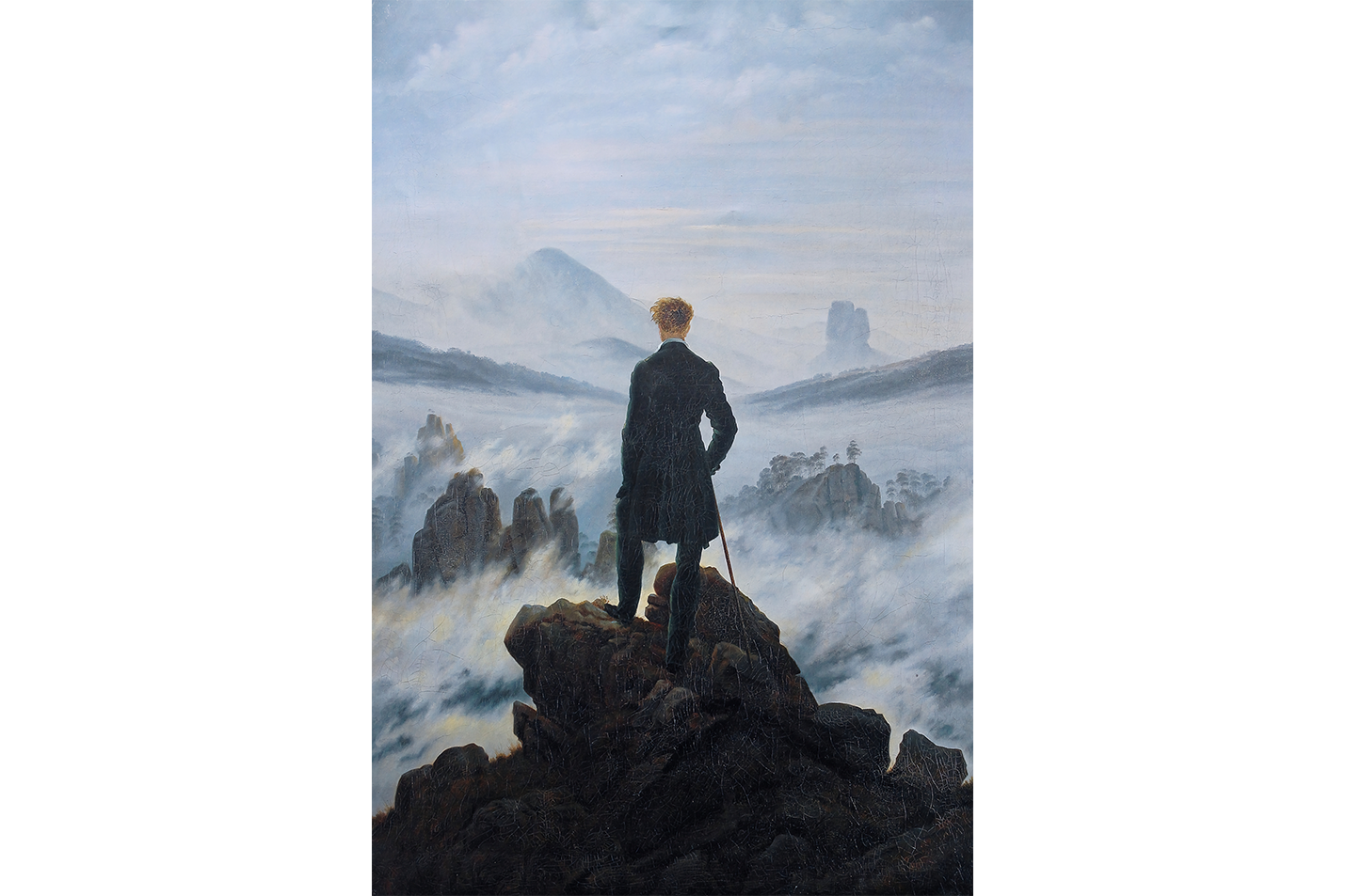 Caspar David Friedrich Sis Denizinde Yolcu Kanvas Tablo