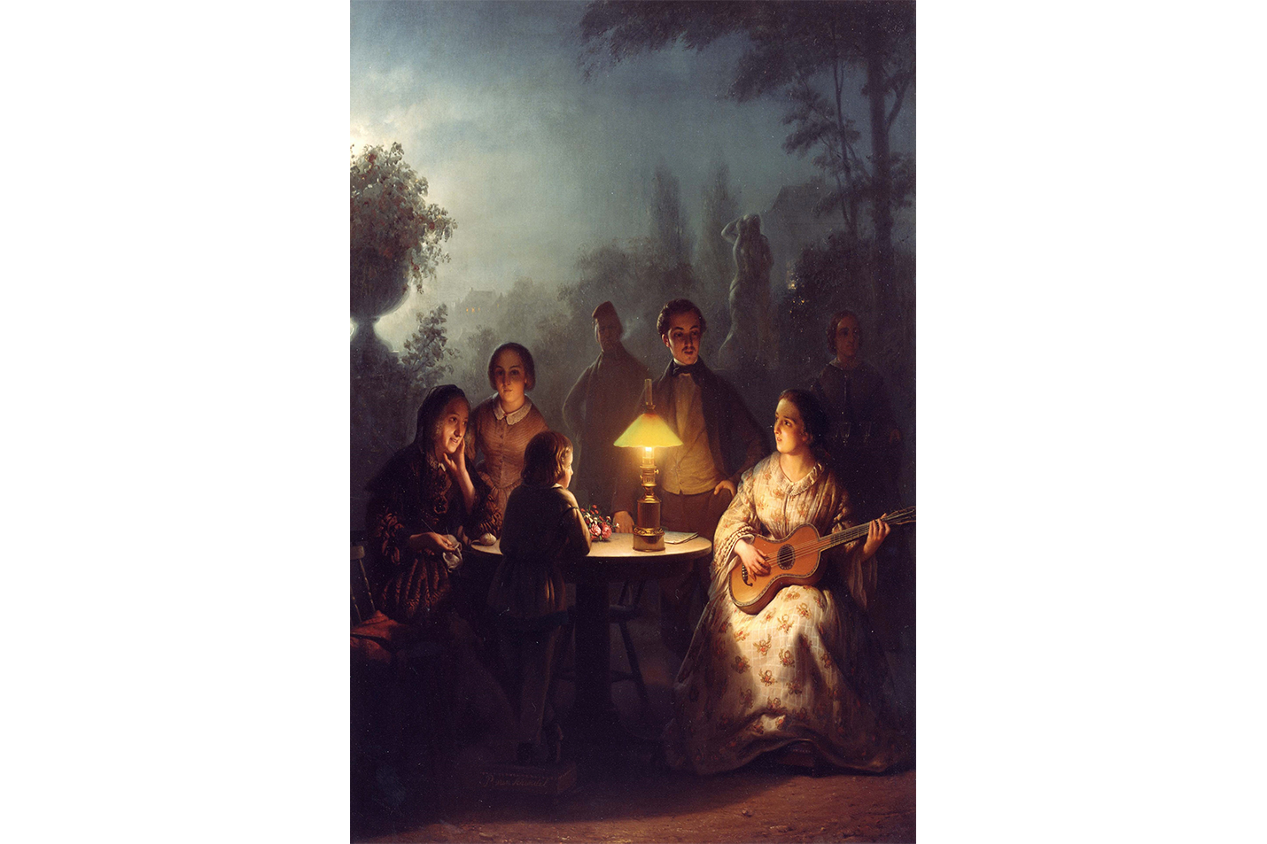 Ivan Konstantinovich Kramskoi Ay Işığında Aile Sohbeti Realist Sanat Kanvas Tablo