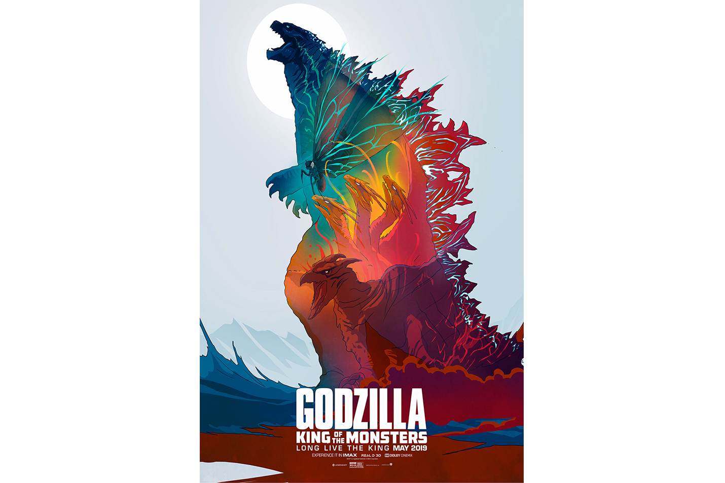 godzilla model 3, movies, art, kanvas tablo