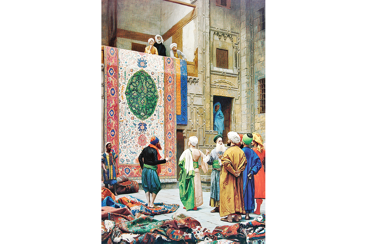 Jean-Léon Gérôme Halı Pazarı Osmanlı Çarşısı Kanvas Tablo