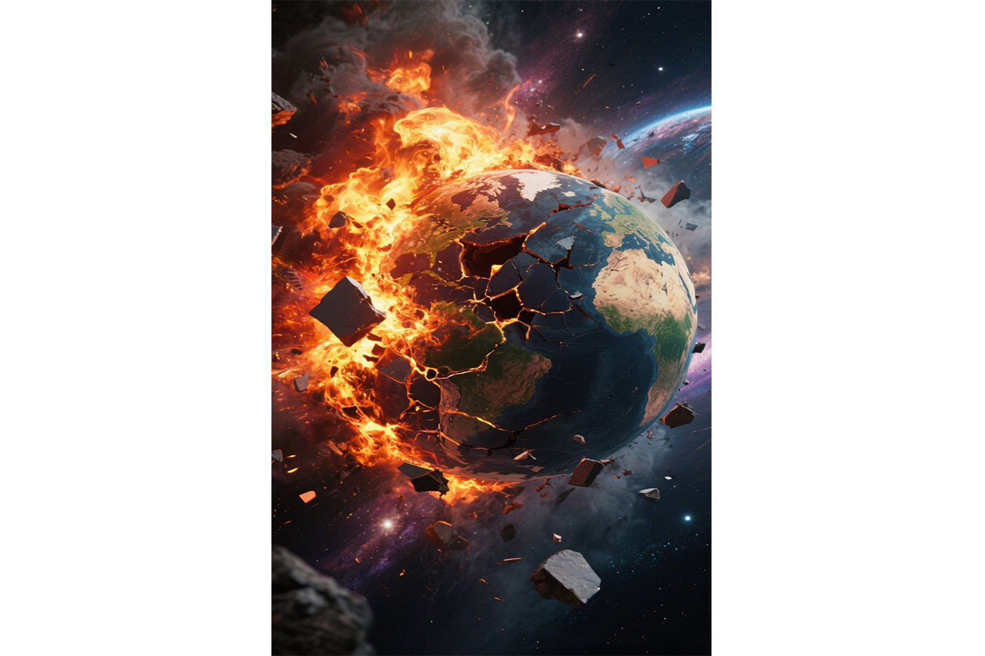 ai creation, as the world explodes, andromeda, oragne theme, ai art, art, kanvas tablo