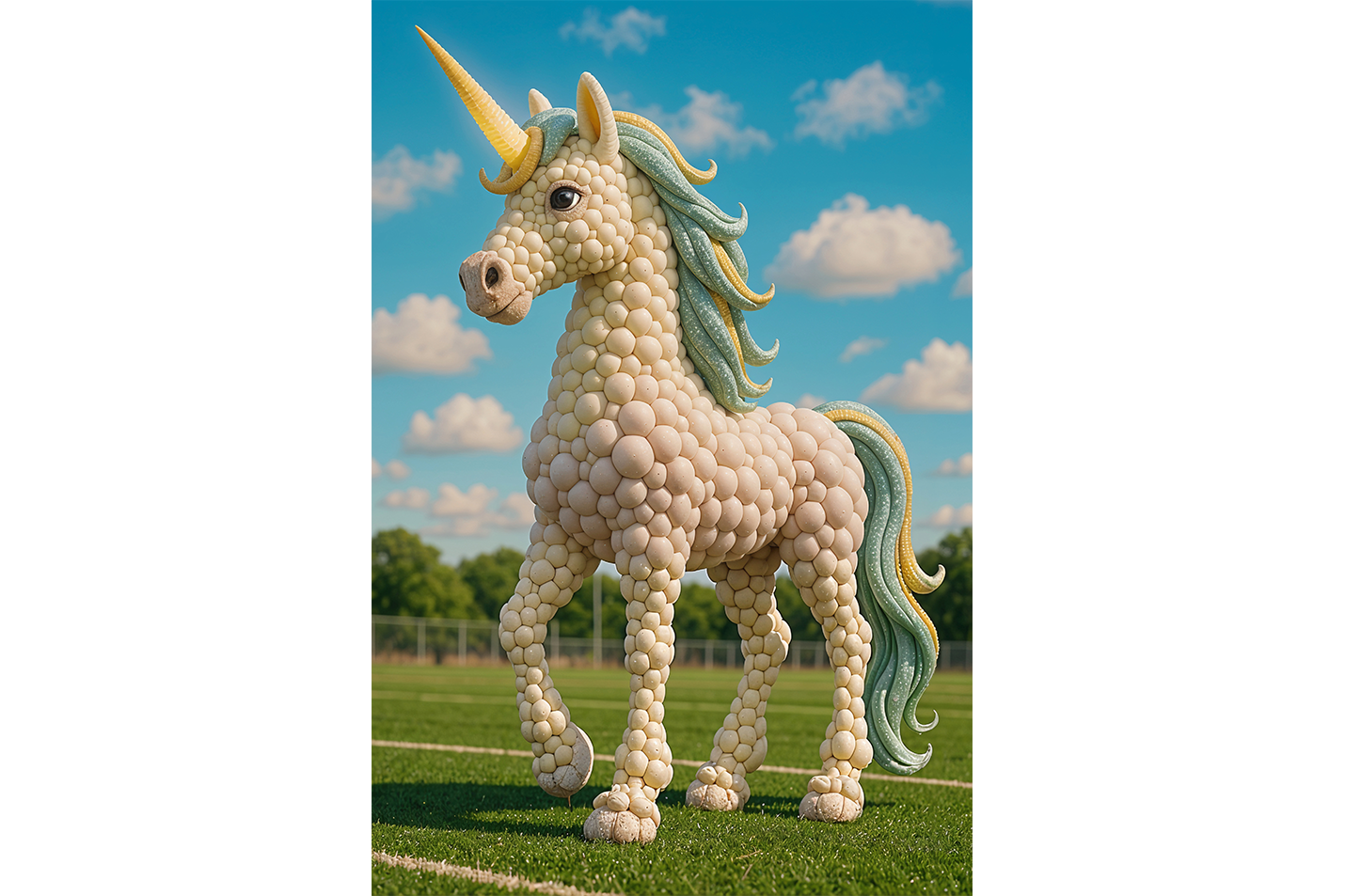 ai creation, white bead motif unicorn, ai art, art, kanvas tablo