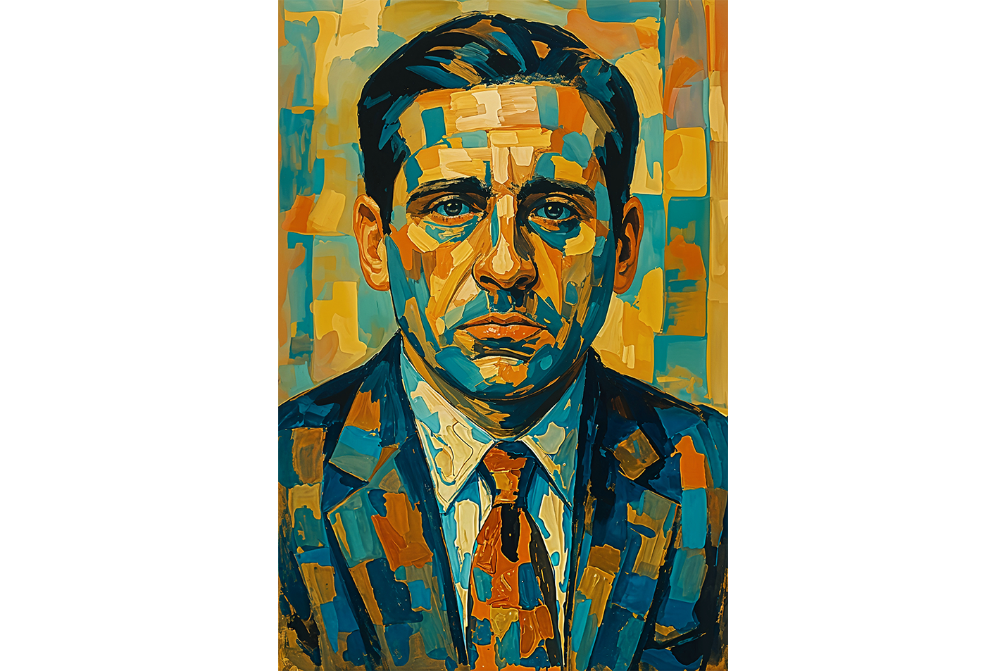 ai creation, the office, michael ceremony, ai art, art, kanvas tablo